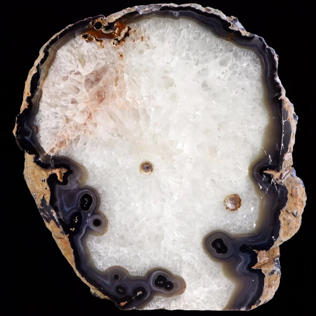 Black Agate - Geode - 26x27x5 cm- 6.8 kg