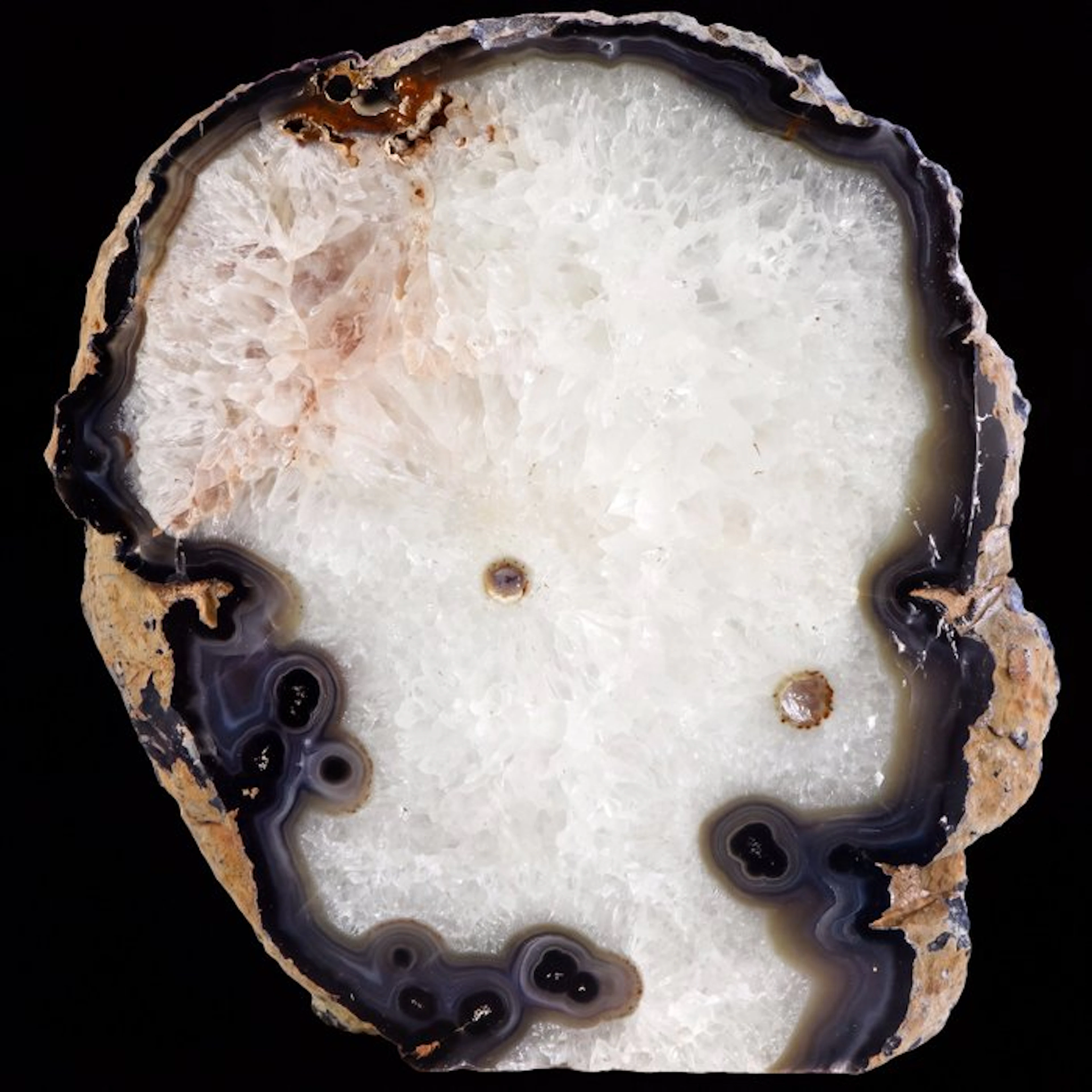Black Agate - Geode - 26x27x5 cm- 6.8 kg