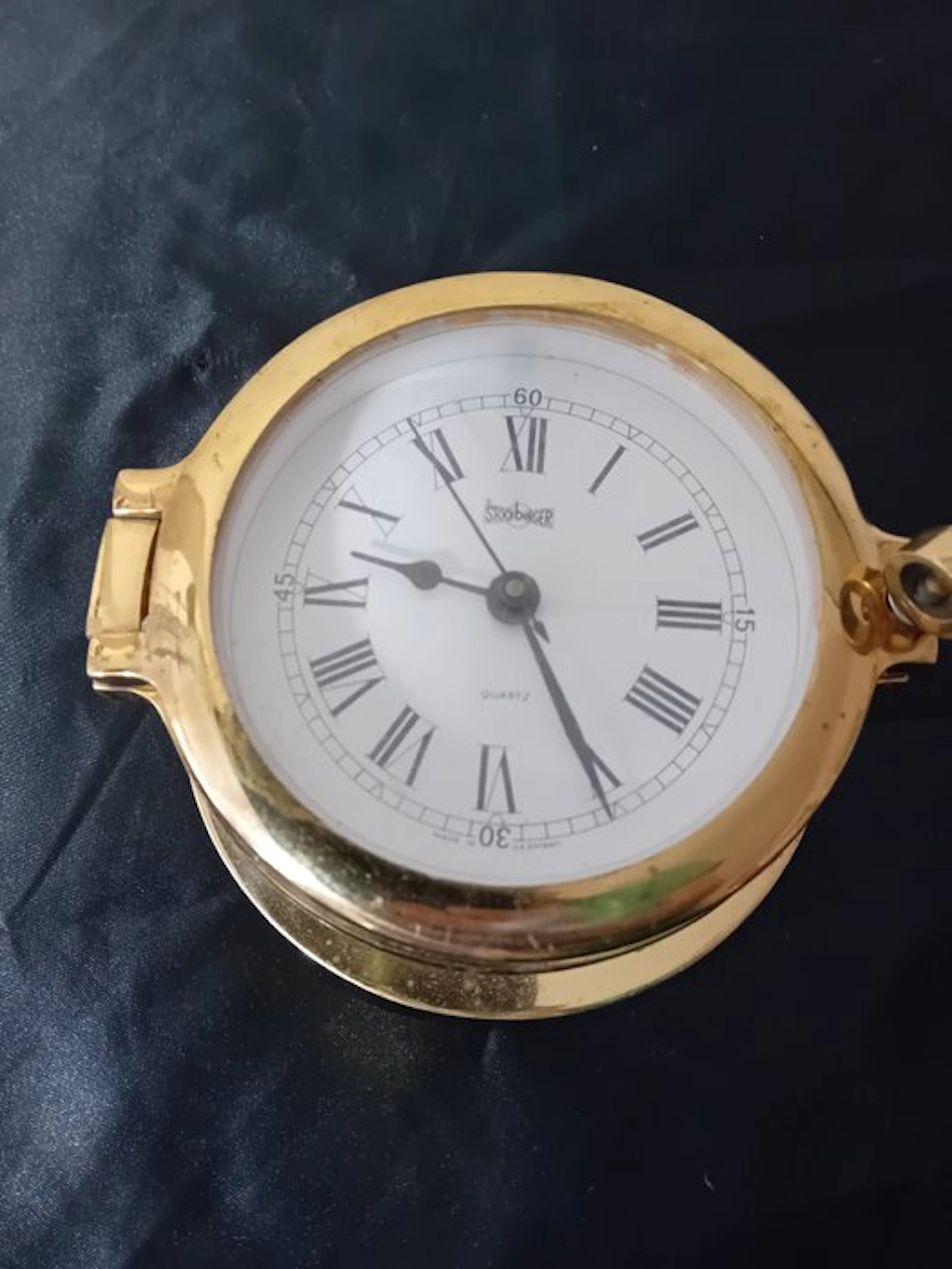 Ship's clock - STOCKBURGER Industrial design Heavy Brass...