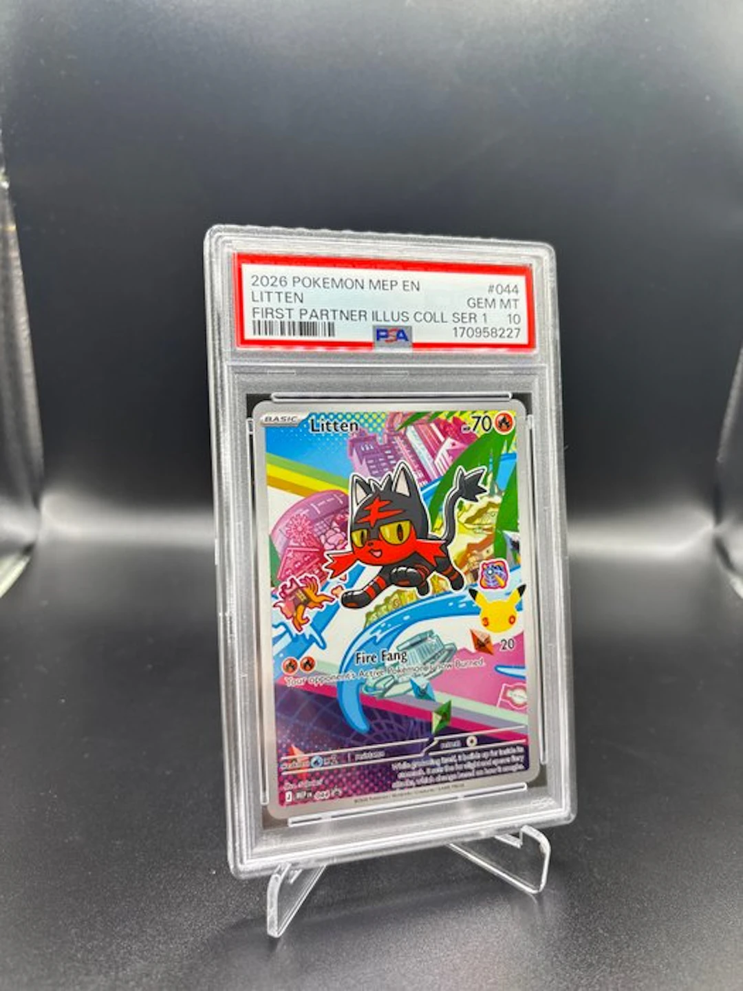 Pokémon - 1 Graded card - Litten 044 First Partner Series Full art - PSA 10