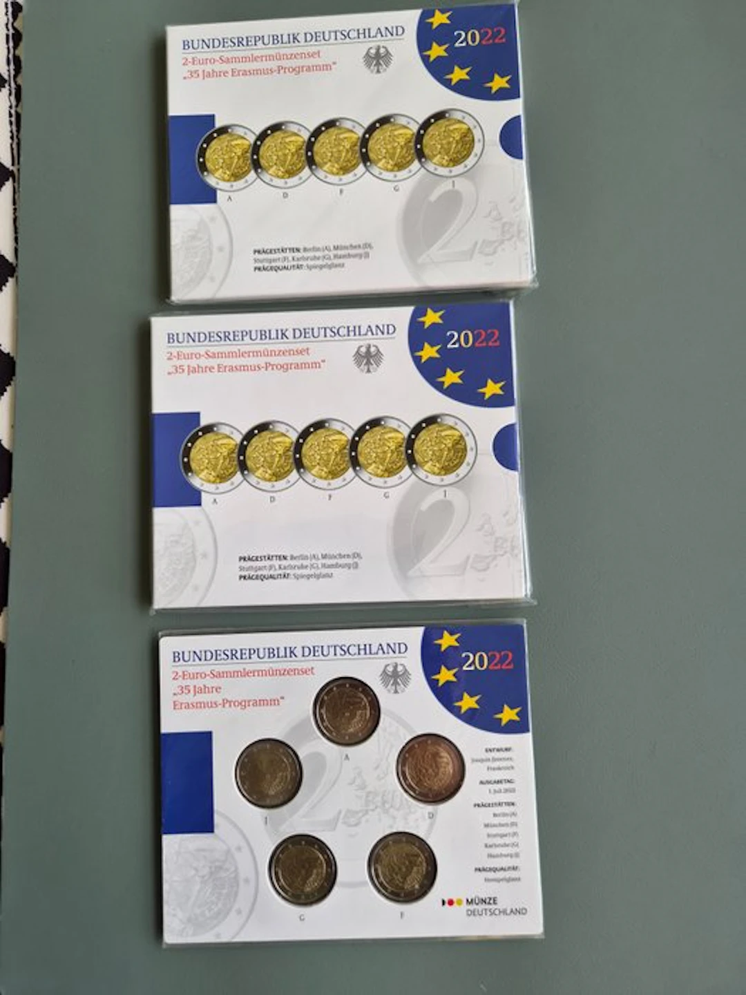 Germany. 2 Euro 2022 "Erasmus" + "Thuringe" (15 monnaies)...