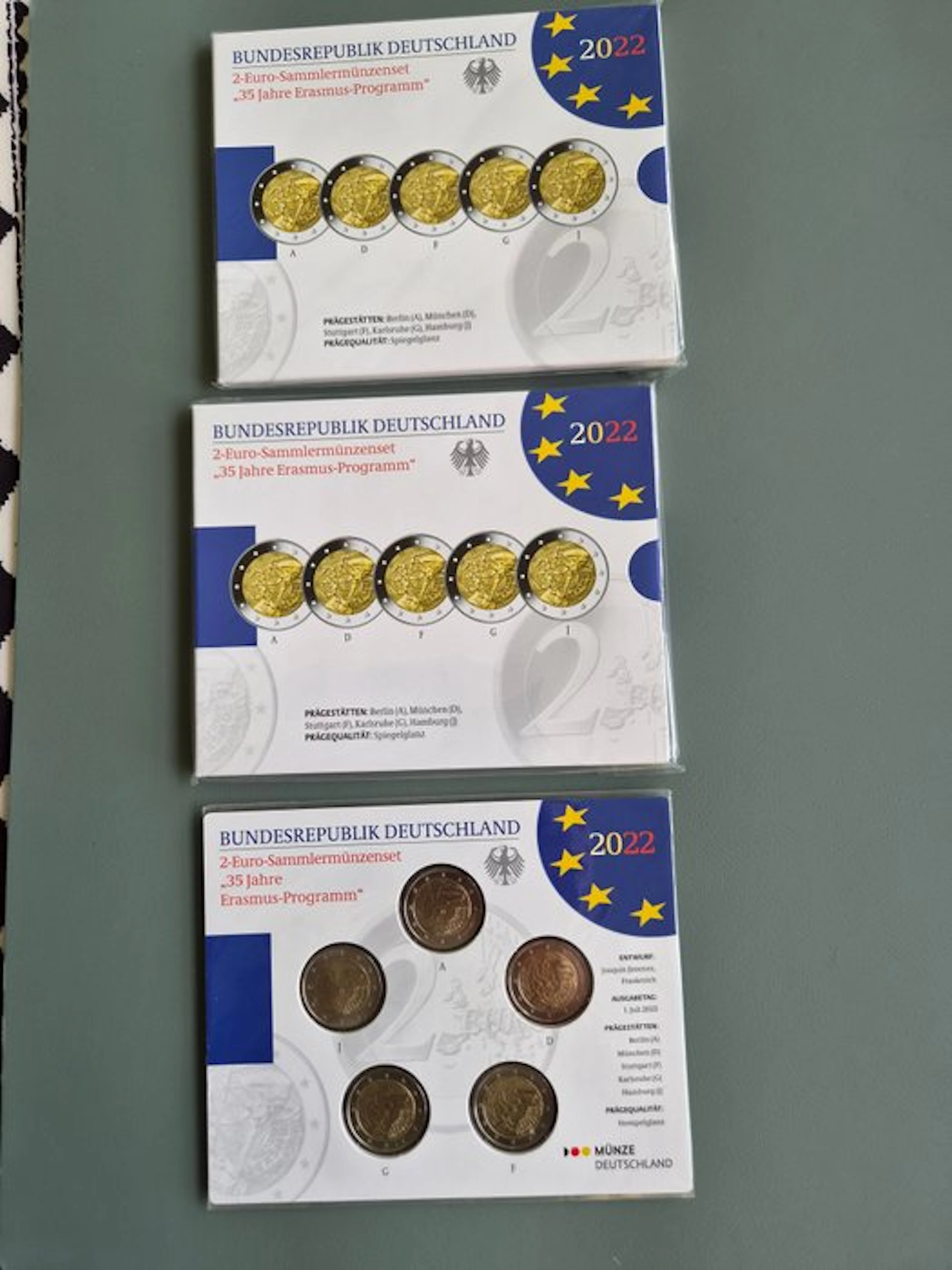 Germany. 2 Euro 2022 "Erasmus" + "Thuringe" (15 monnaies)...