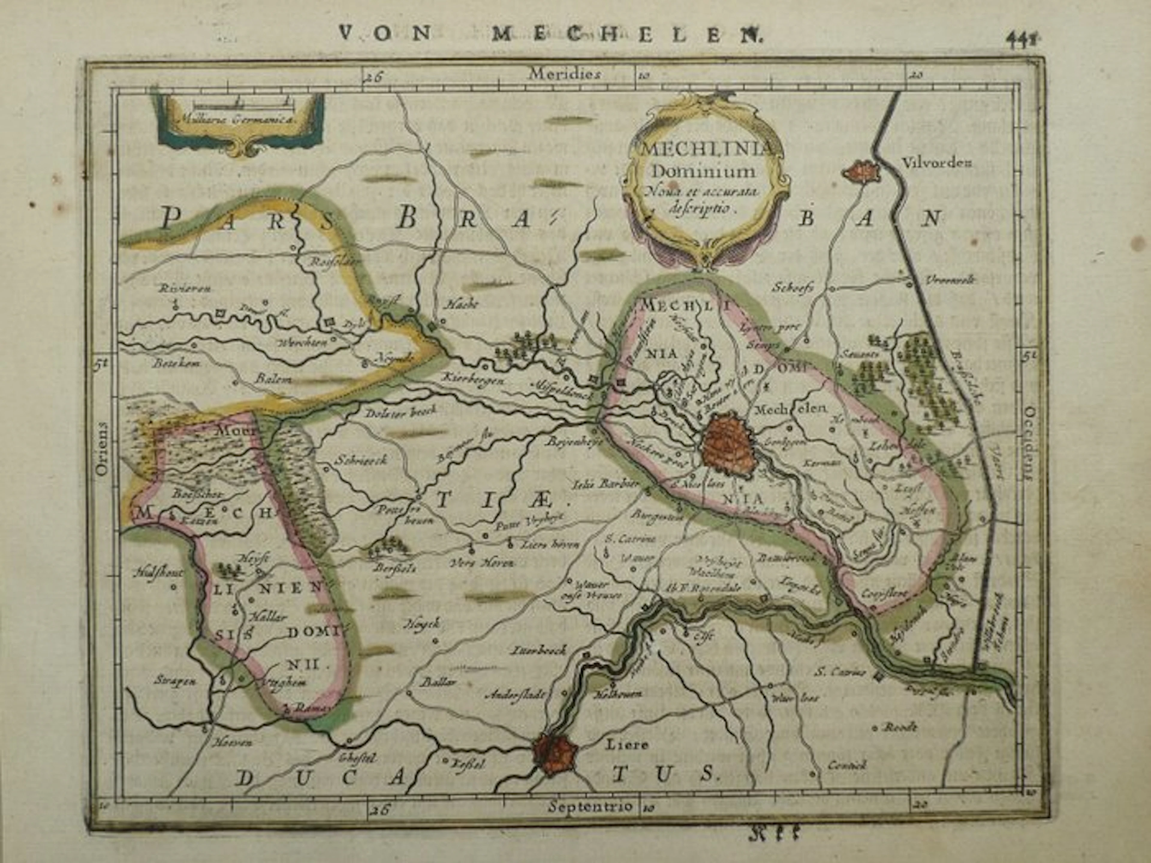 Belgium - Mechelen; Johannes Janssonius - Mechlinia Dominium - 1648