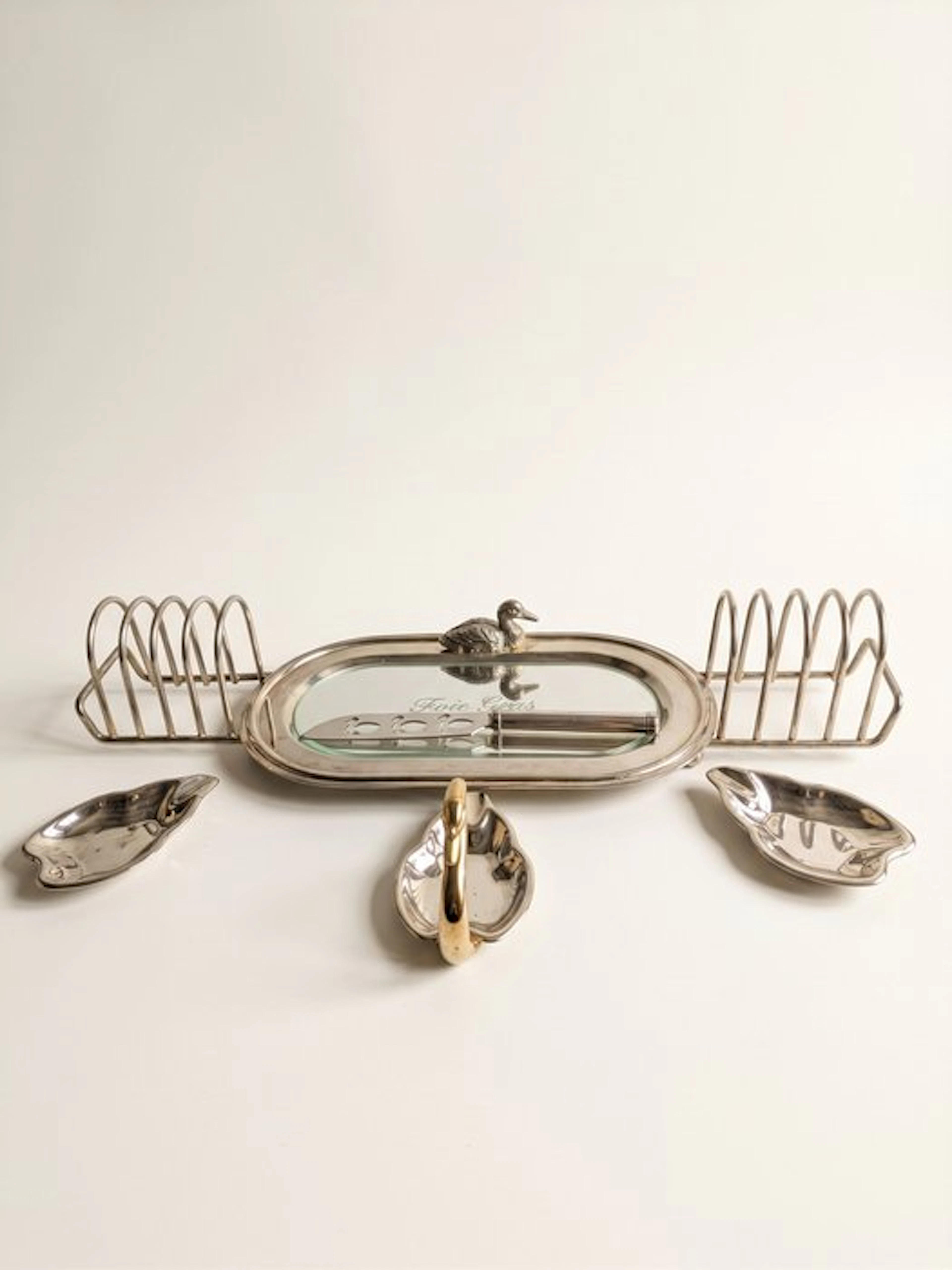 Serving tray - silver metal