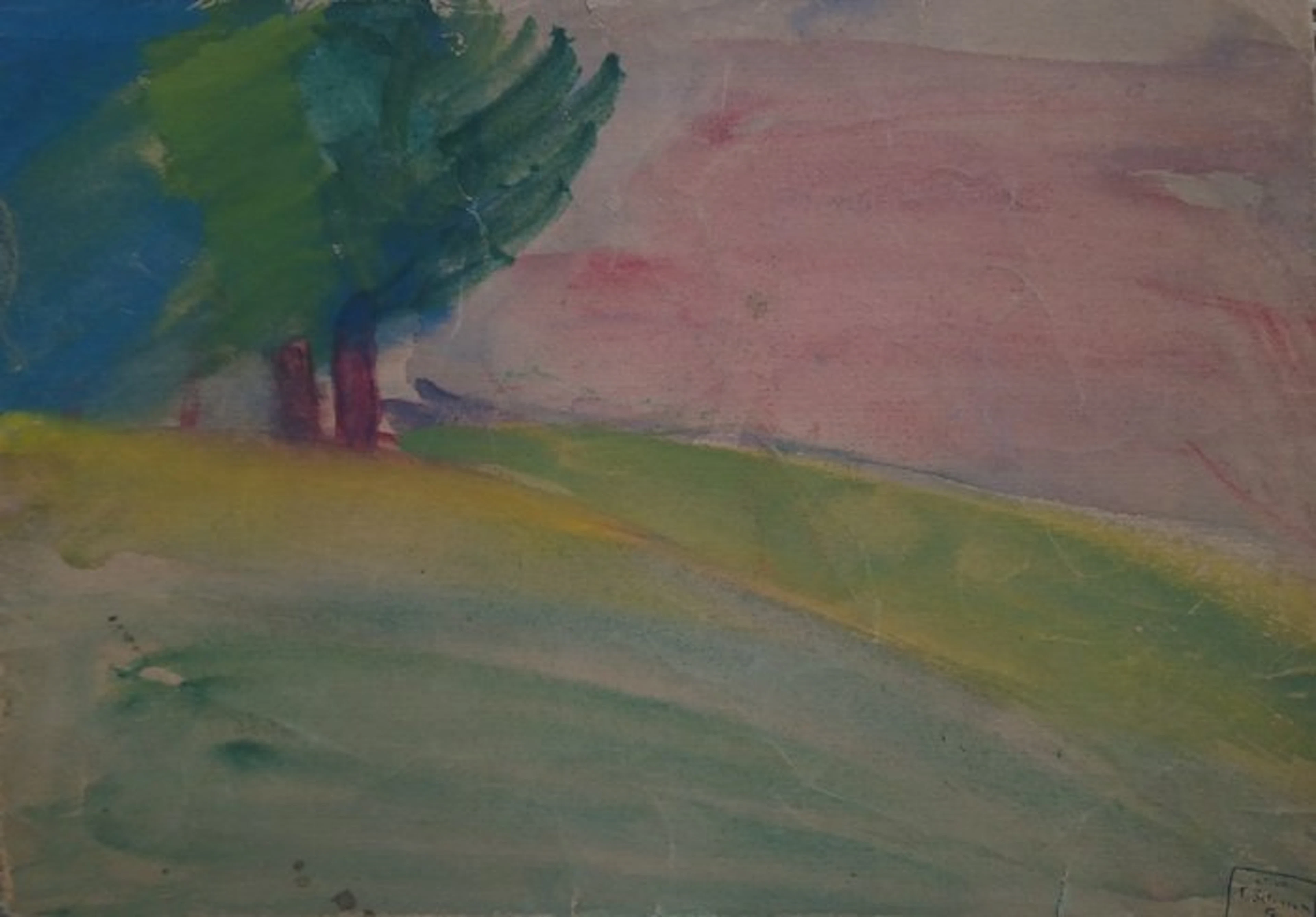 Ferdinand Schirren (1872-1944) - Fauvistisch landschap...