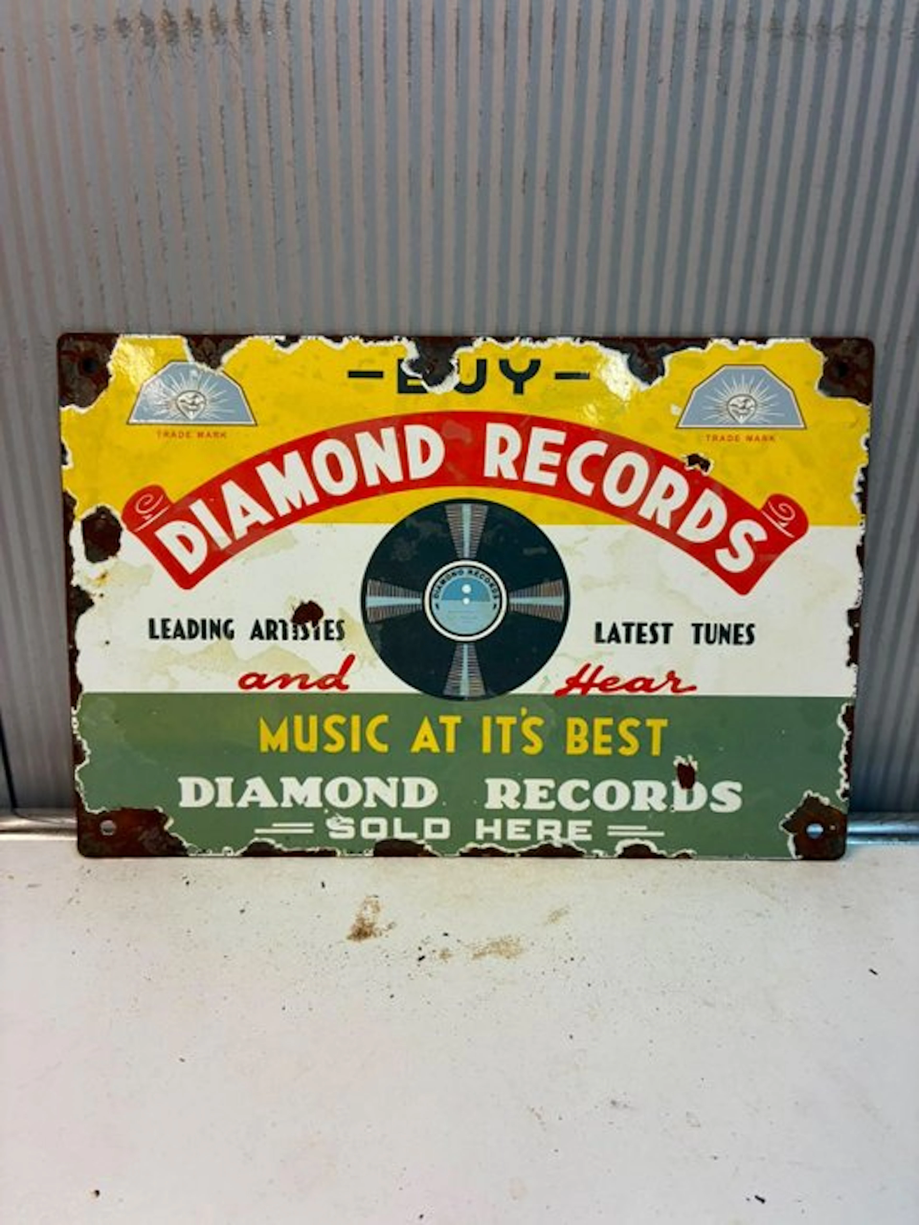 Diamond Records – emaille reclamebord - Enamel sign - Enamel