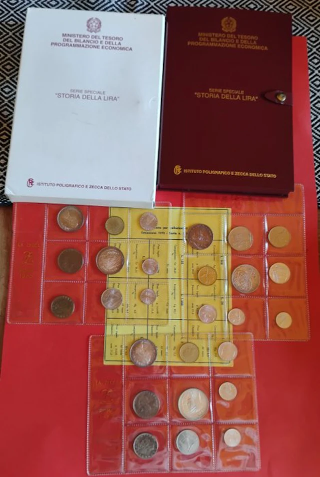 Italy. 3 Dittici Storia della Lira e 3 Divisionali Zecca Italiana