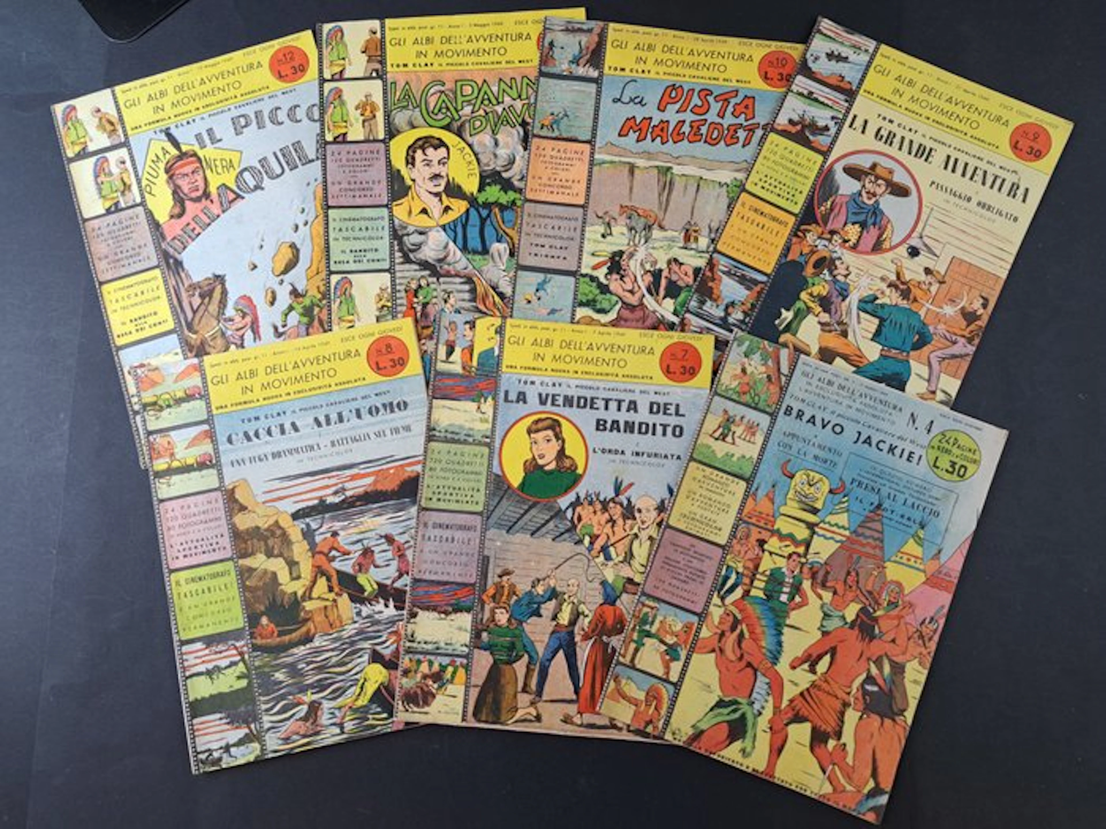Tom Clay Albi dell'Avventura - 7 Comic - First edition - 1949