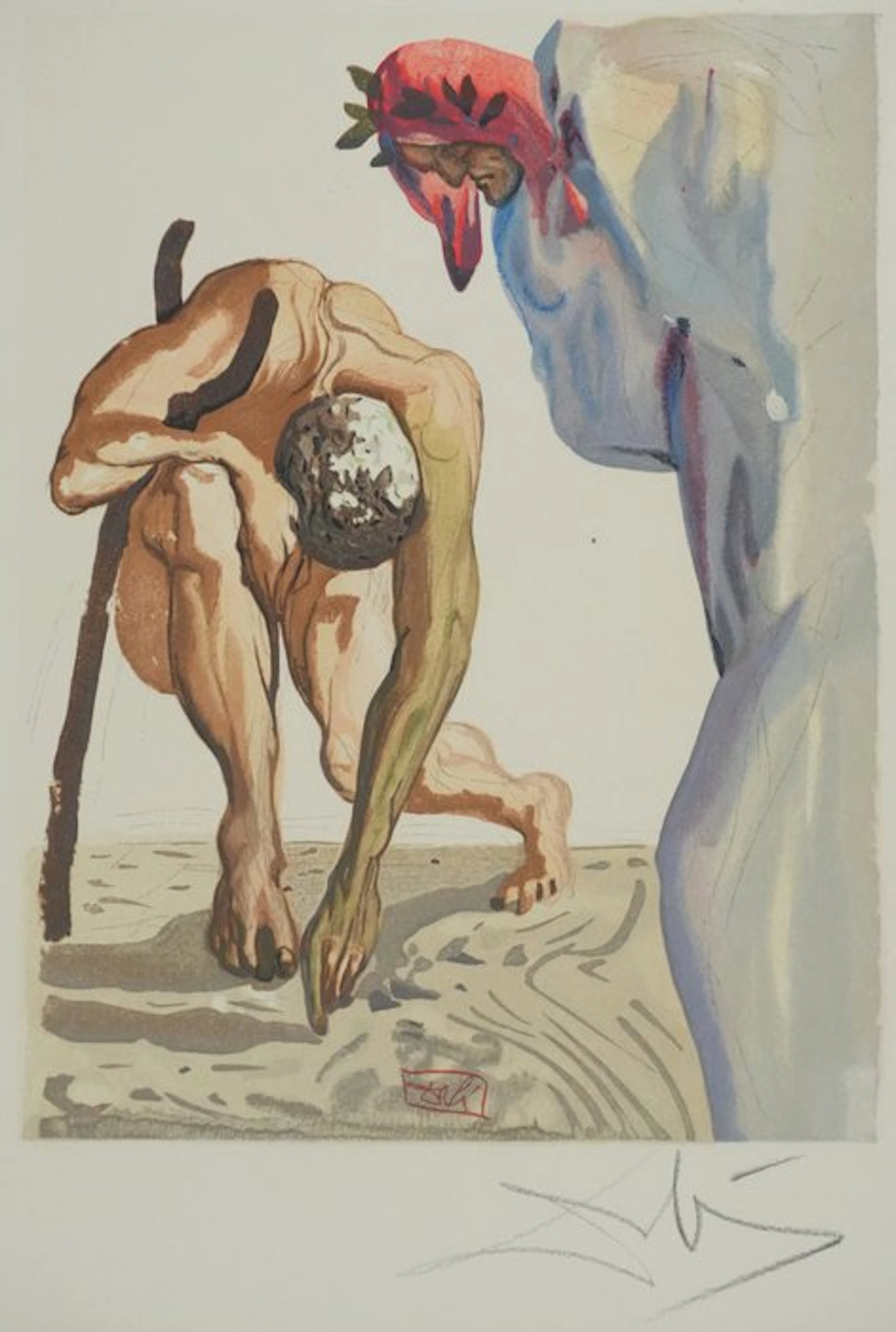 Salvador Dali (1904-1989) - Purgatoire 7 : Les princes de la vallée fleurie