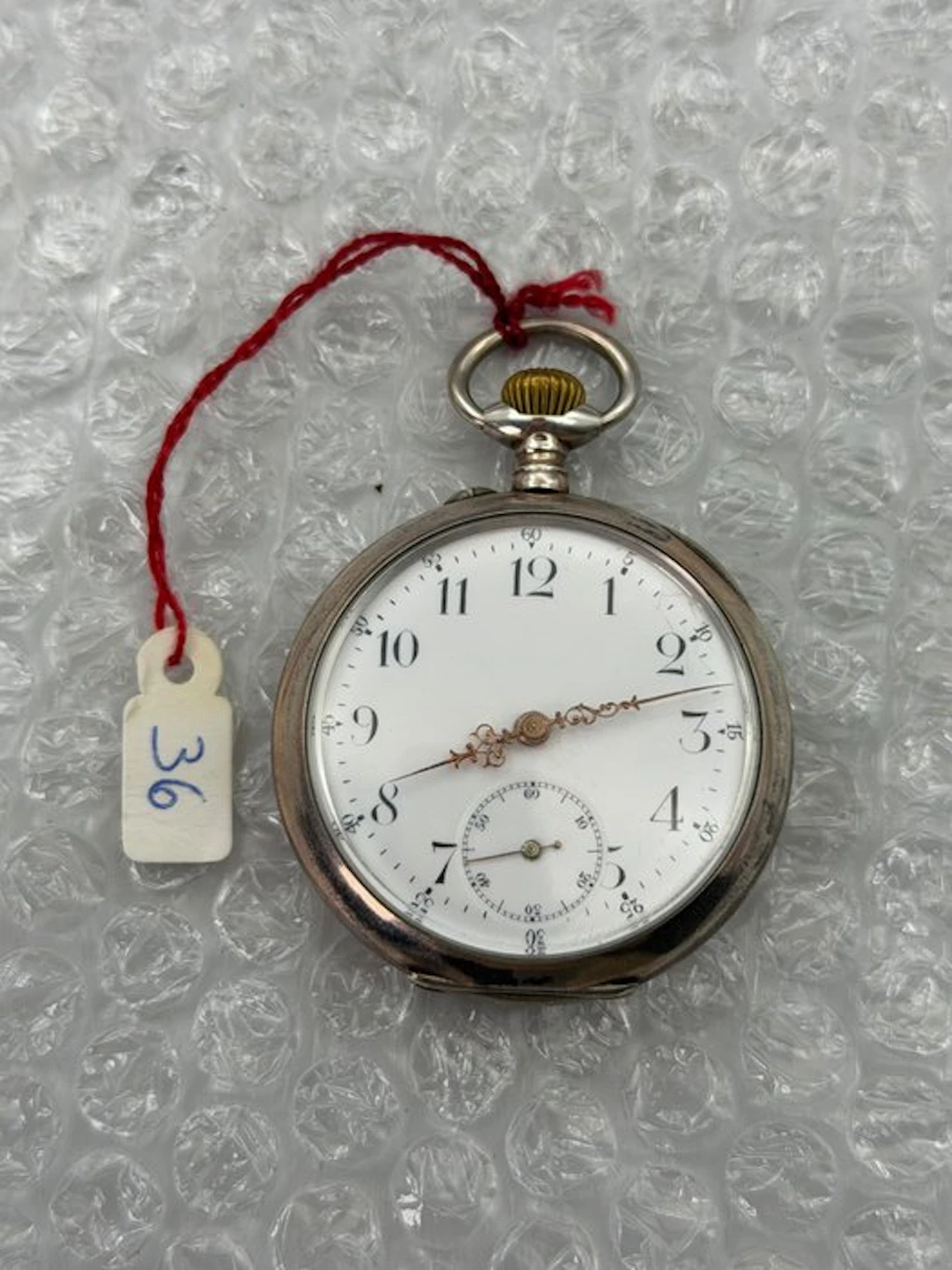 Antique - 800 Silver Pocket Watch – Remontoir Cylindre 10...