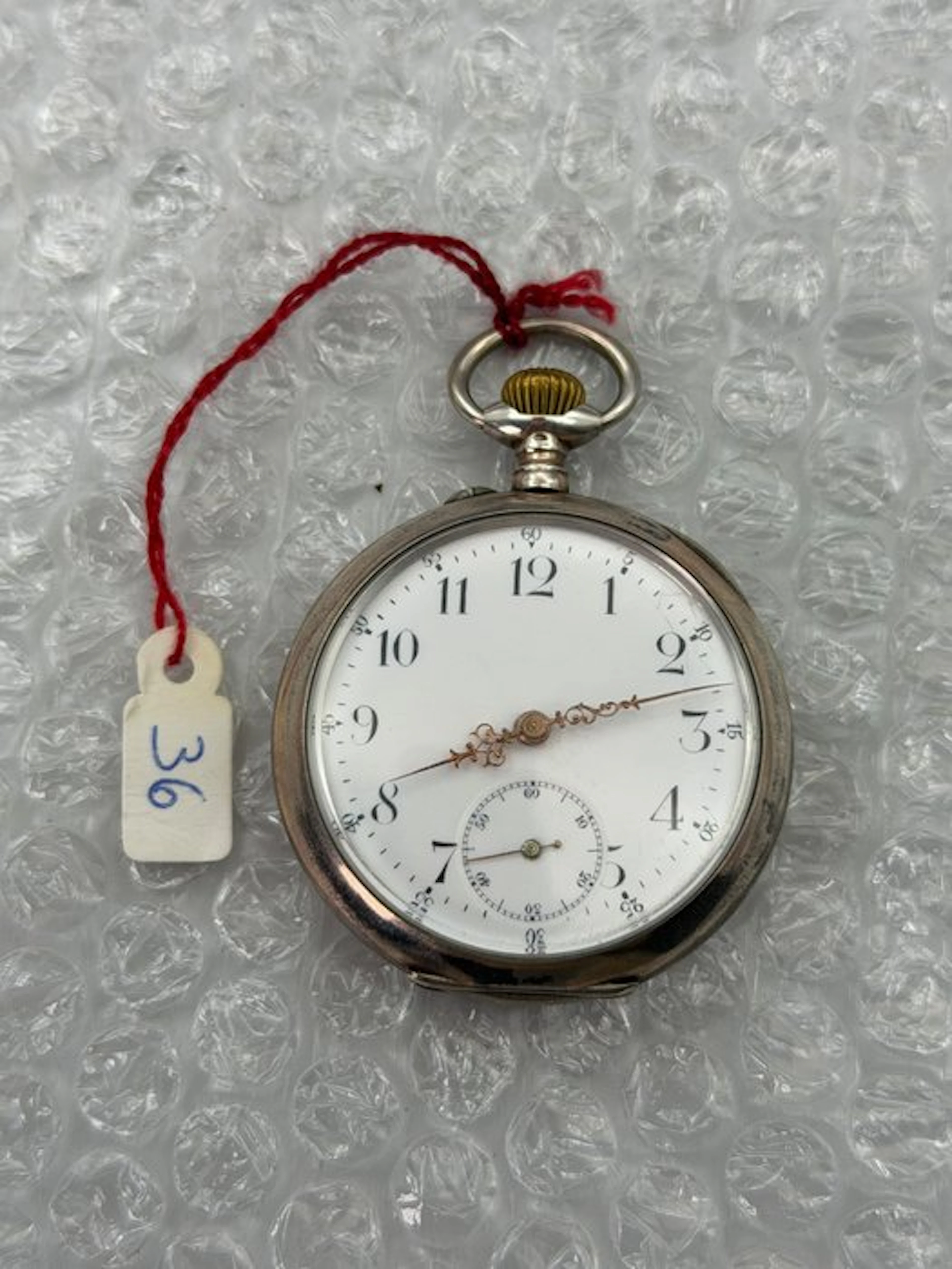 Antique - 800 Silver Pocket Watch – Remontoir Cylindre 10...