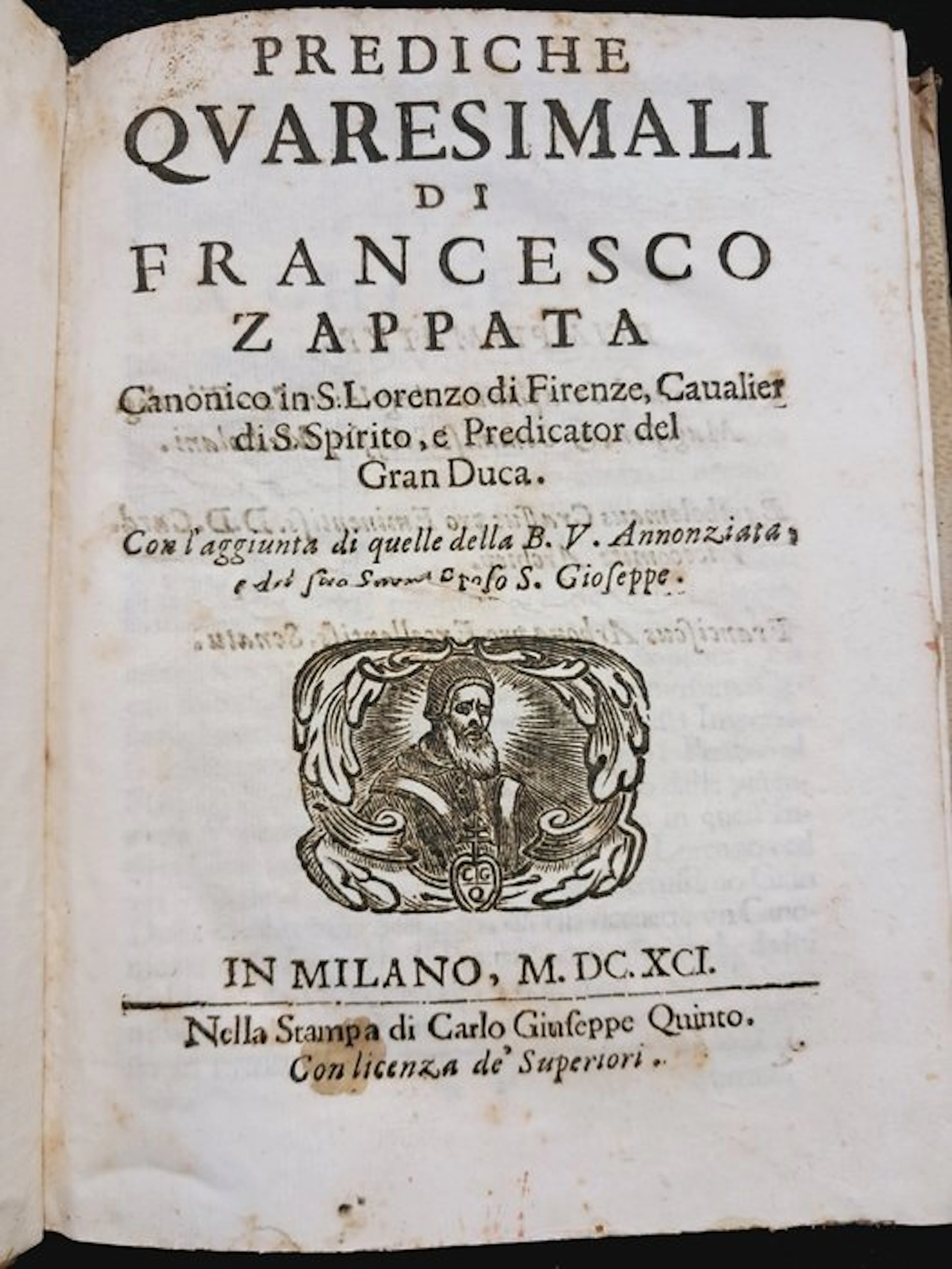 Francesco Zappata - Prediche Quaresimali - 1691