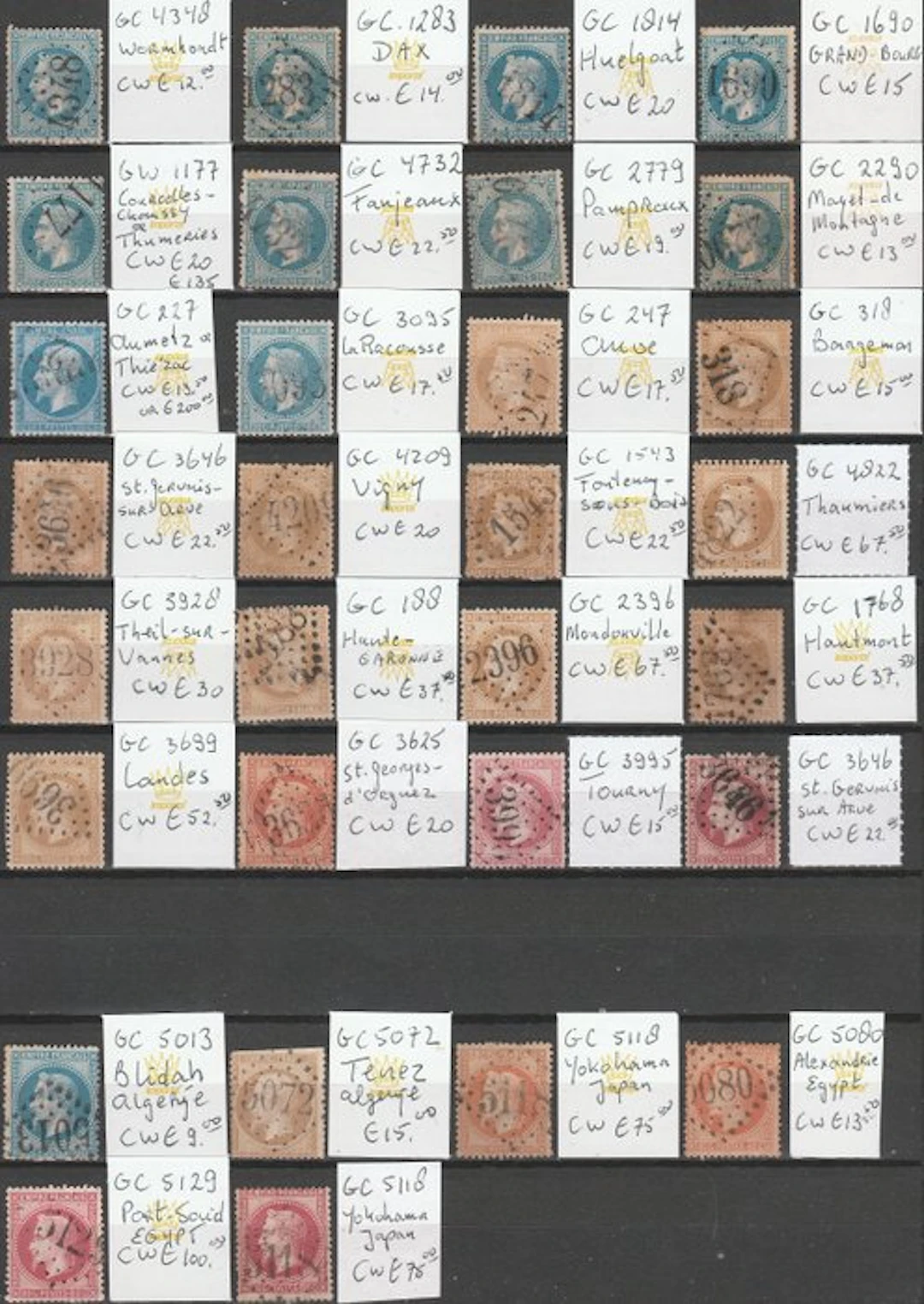 France 1863/1870 - France – Napoleon III laureate – 30...