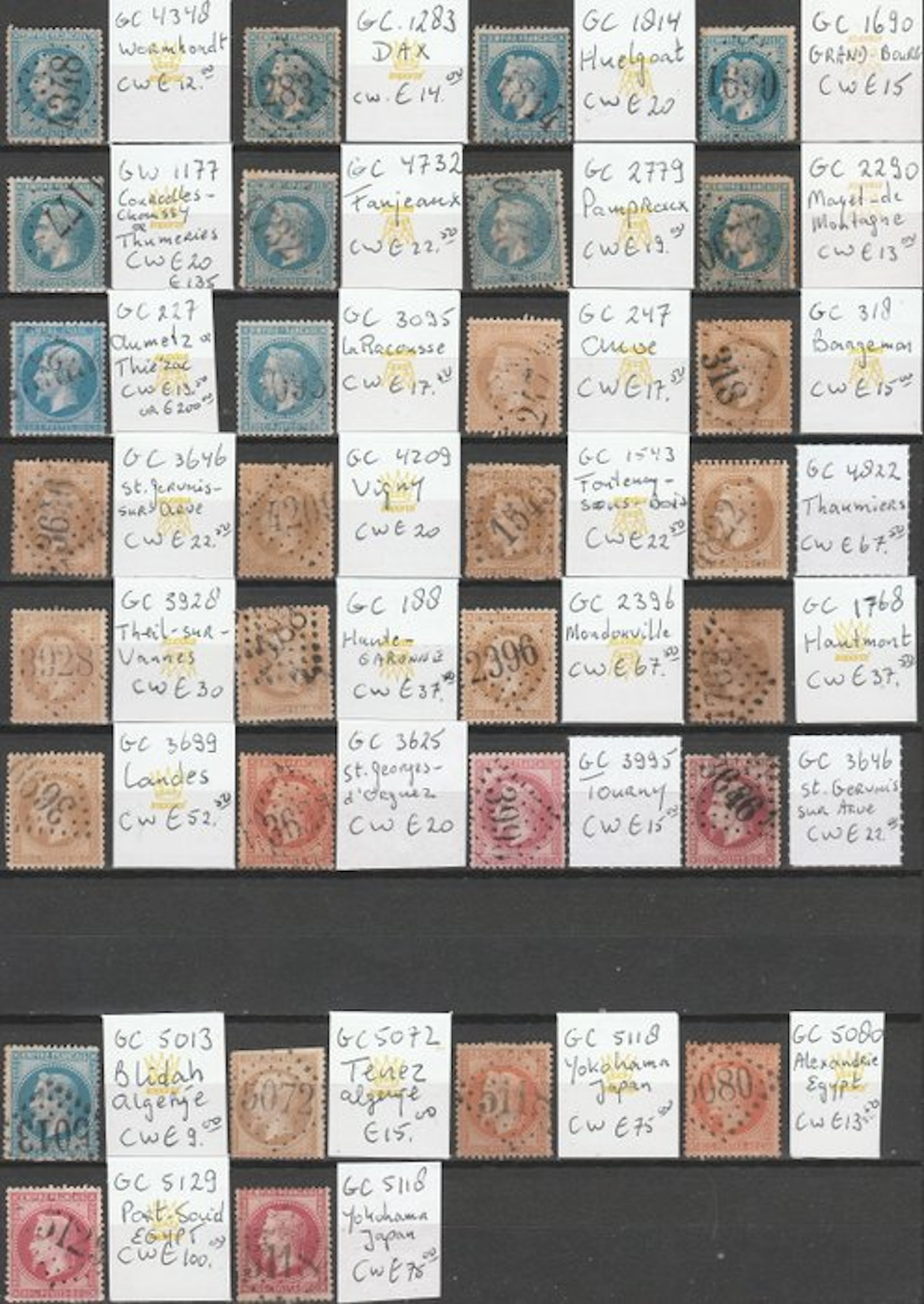 France 1863/1870 - France – Napoleon III laureate – 30...