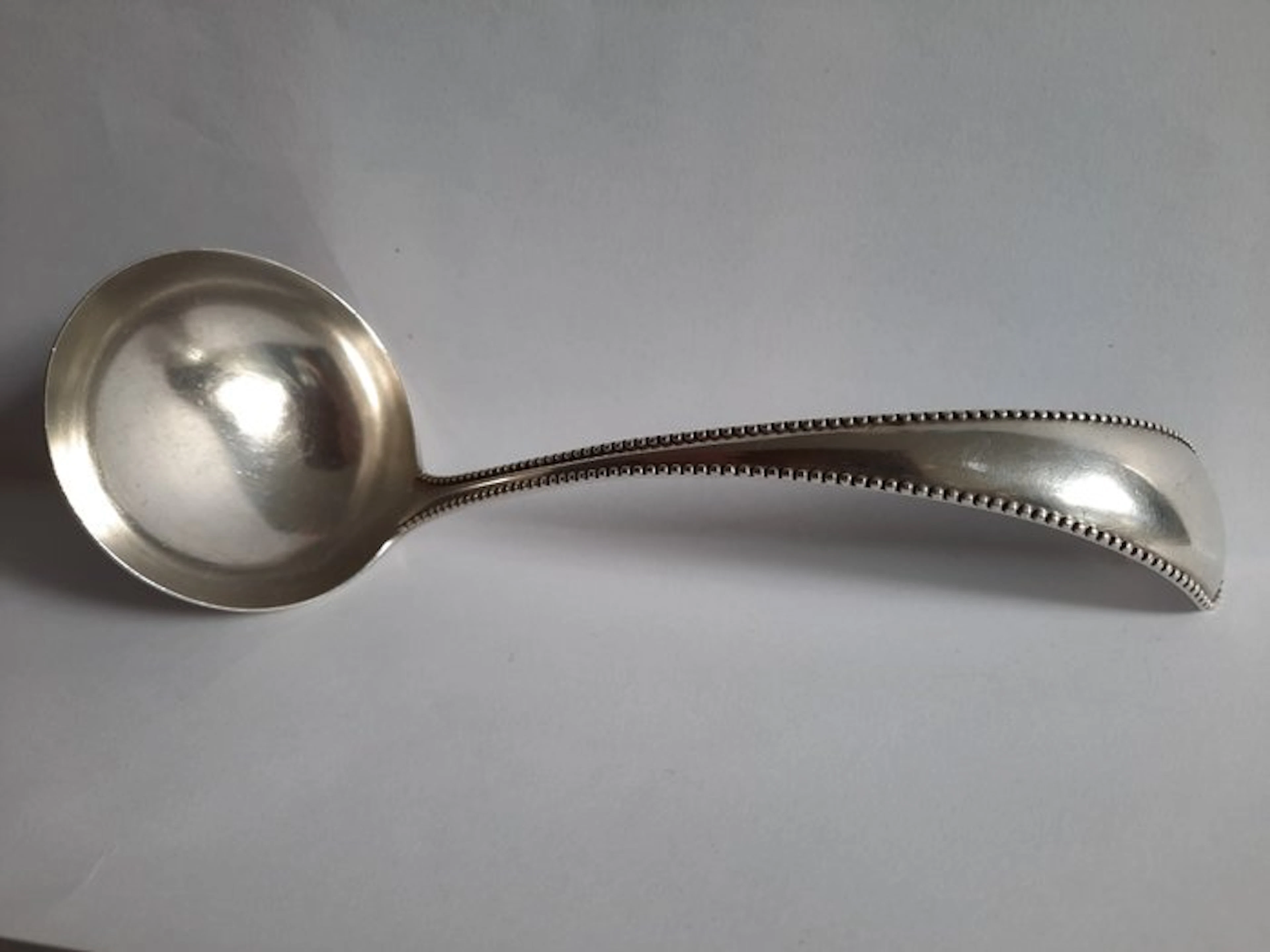 Van Kempen - Serving spoon - Pearl Edge - .835 silver...