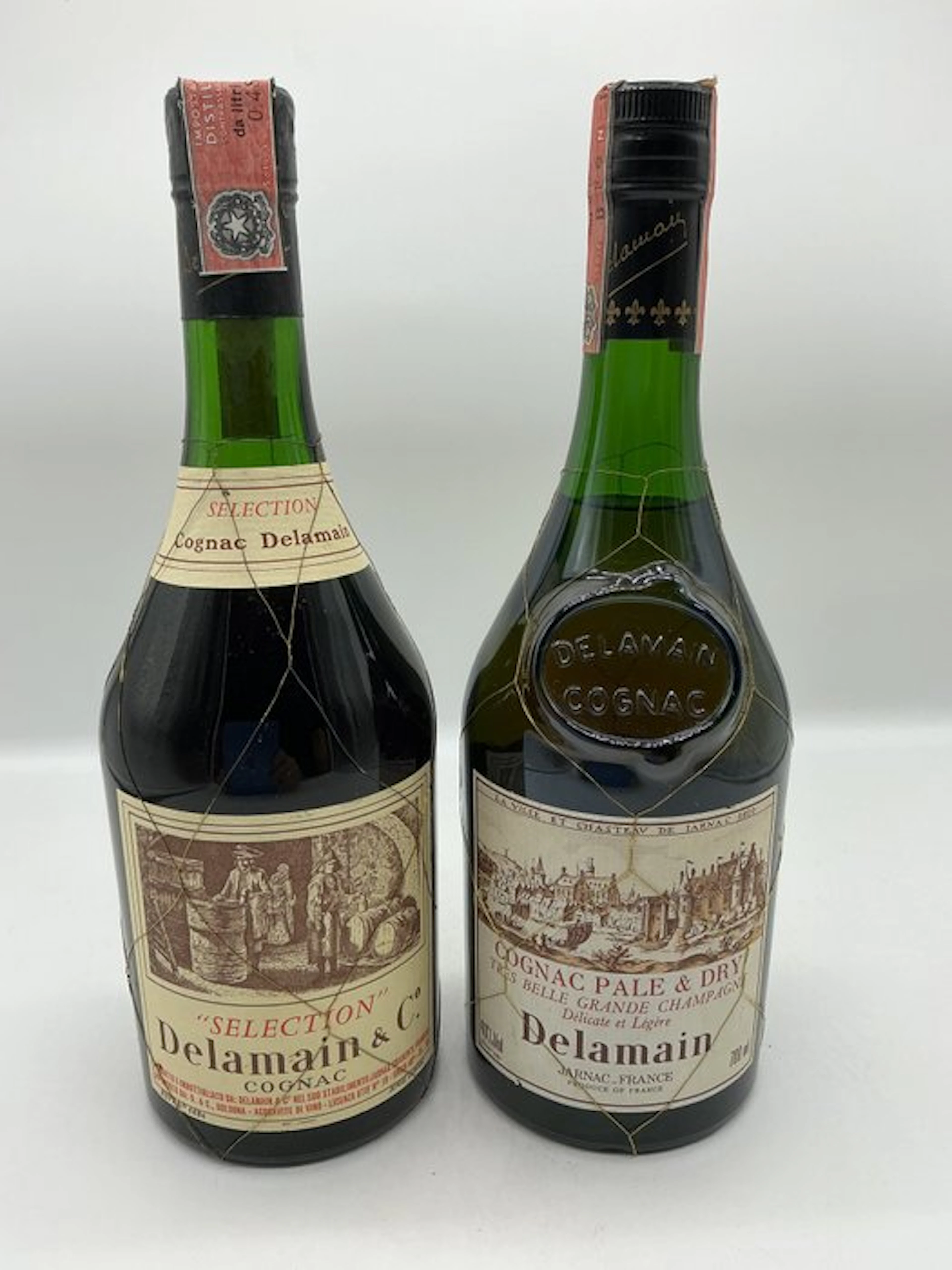 Delamain - Selection + Pale & Dry - b. 1970s, 1990s - 70cl, 73cl - 2 bottles