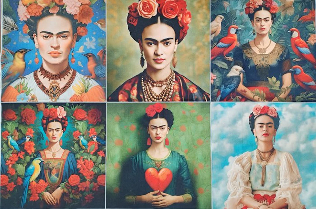 AA177 - Artistic Textile – Homage to Frida Kahlo - 6...