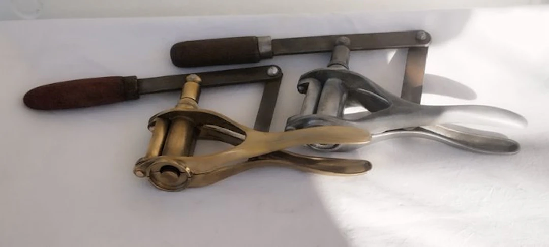 SANBRI - Serving utensil (2) - Brass, Steel, Wood - 1930-1940