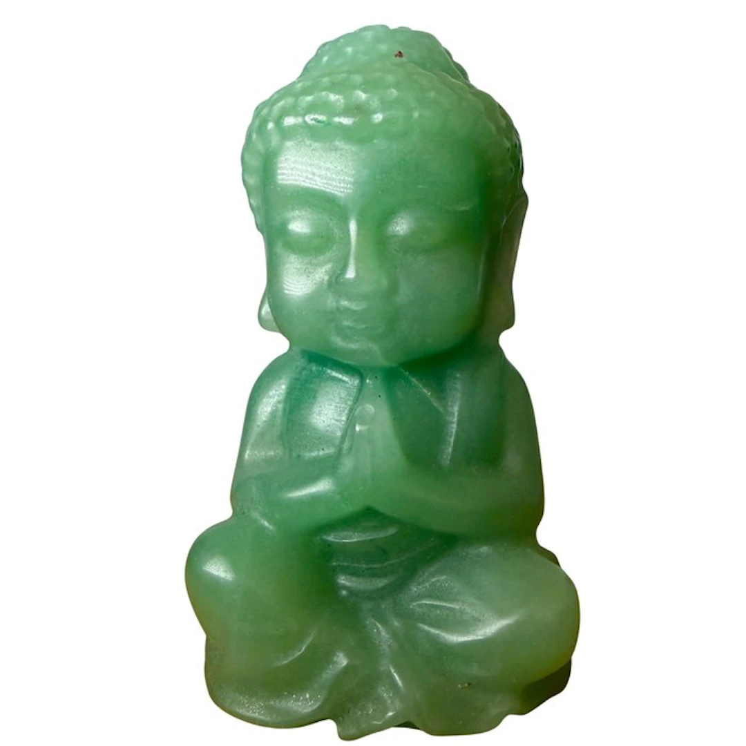 Aventurine Buddha - premium Carving - Height: 100 mm - Width: 55 mm-