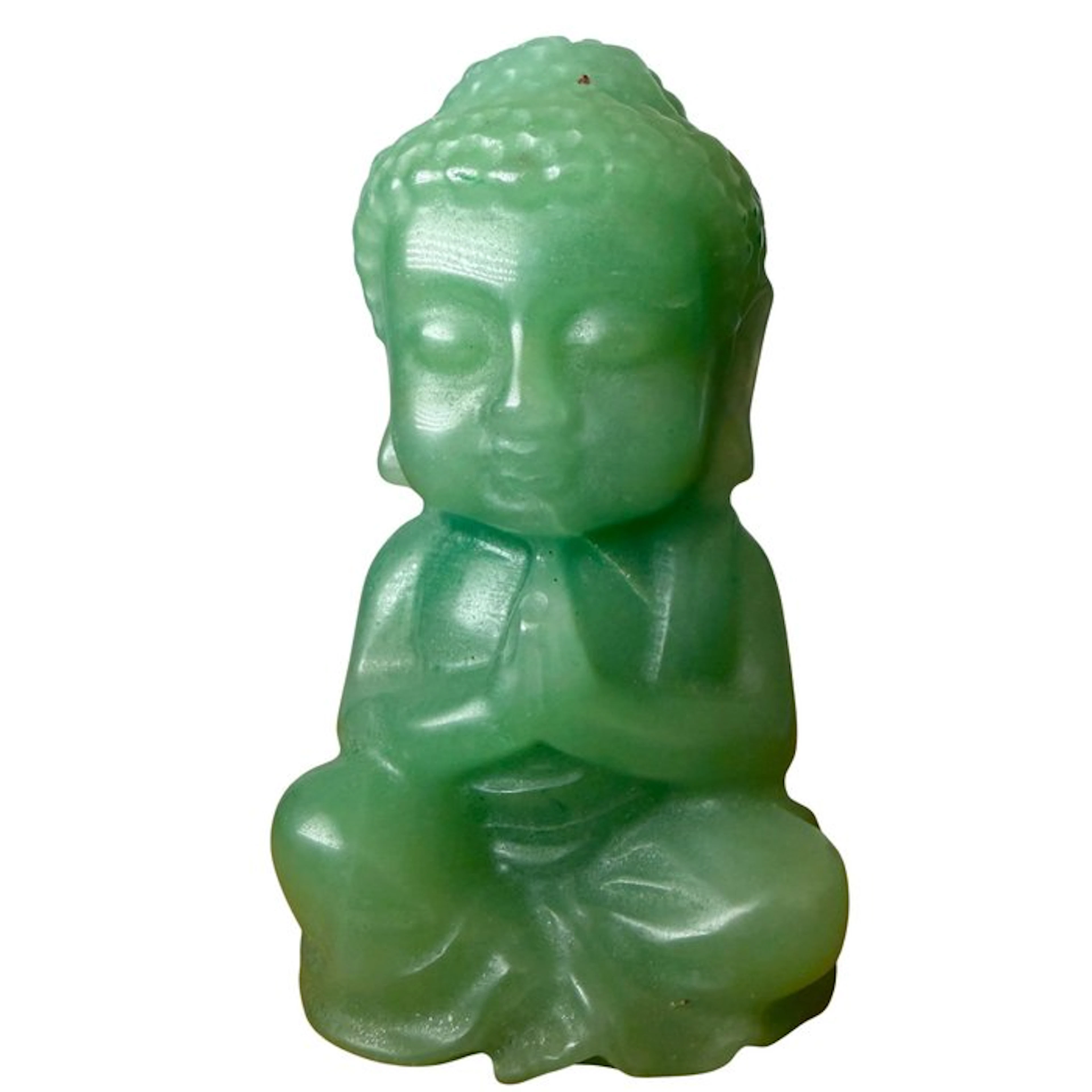 Aventurine Buddha - premium Carving - Height: 100 mm - Width: 55 mm-