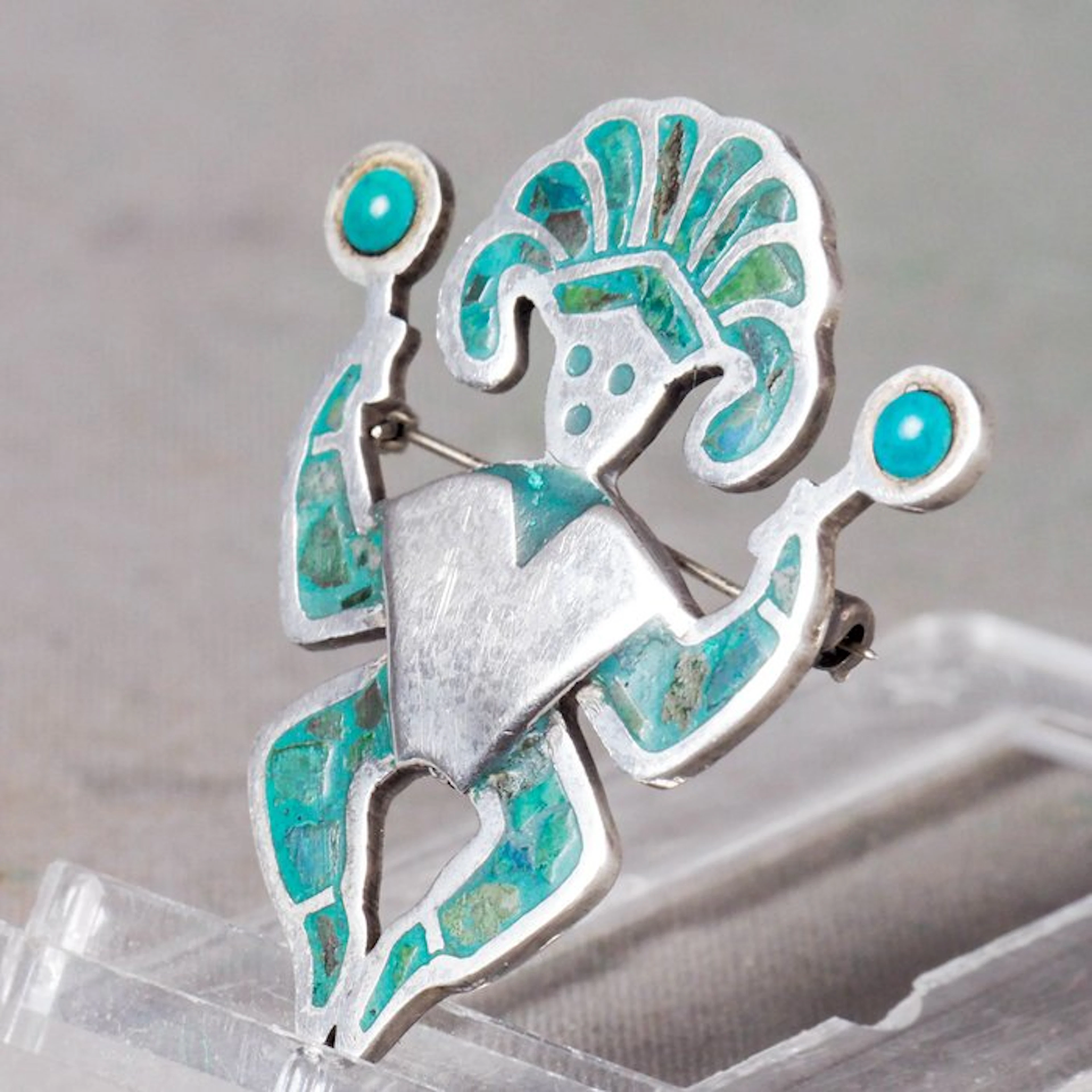 Decorative ornament - Taxco - Mexico - 925 silver brooch