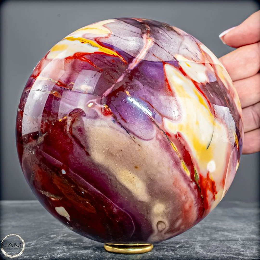 Fascinating Mookaite Sphere with vibrant color variety- 2625.32 g