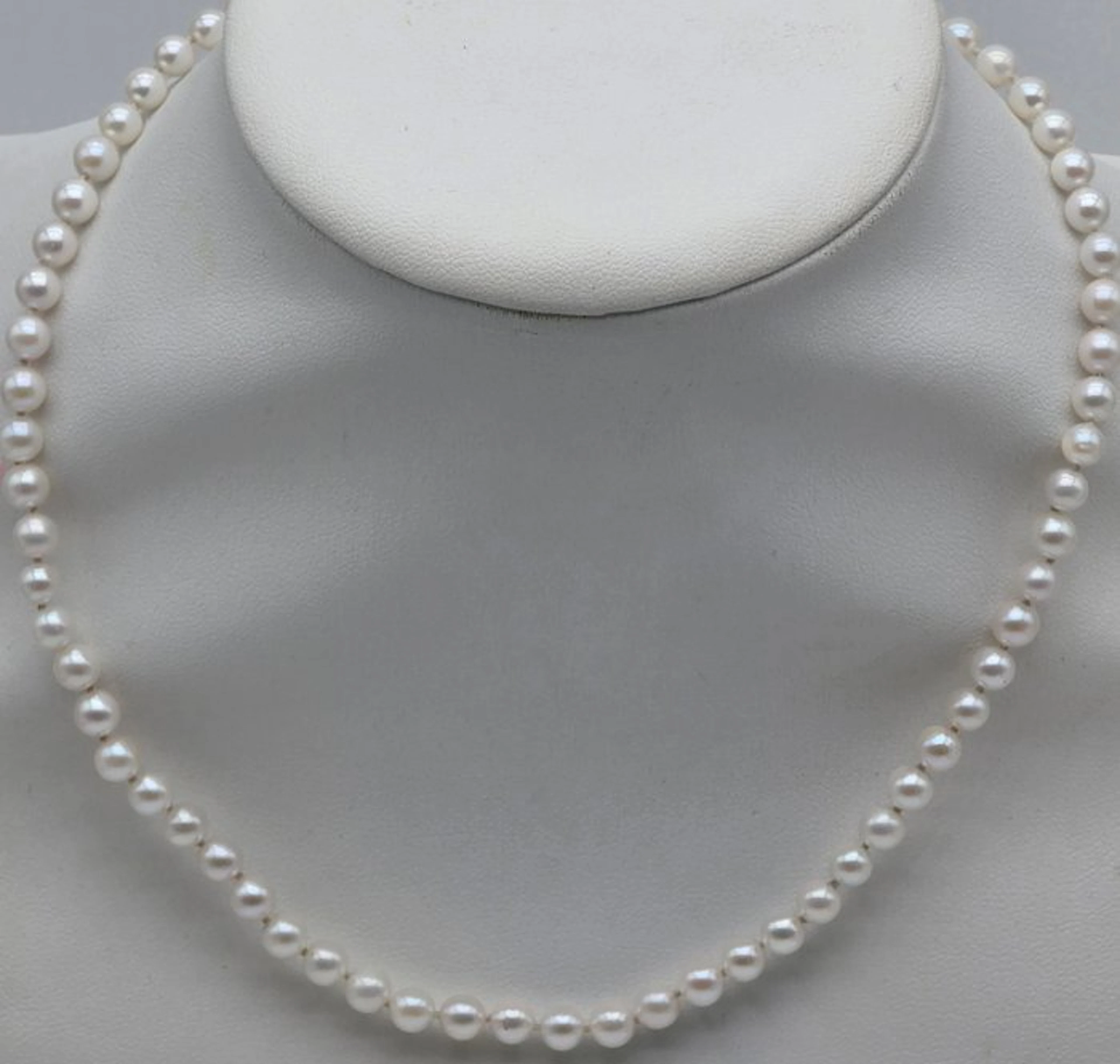No reserve price - Necklace - 18 kt. White gold Pearl