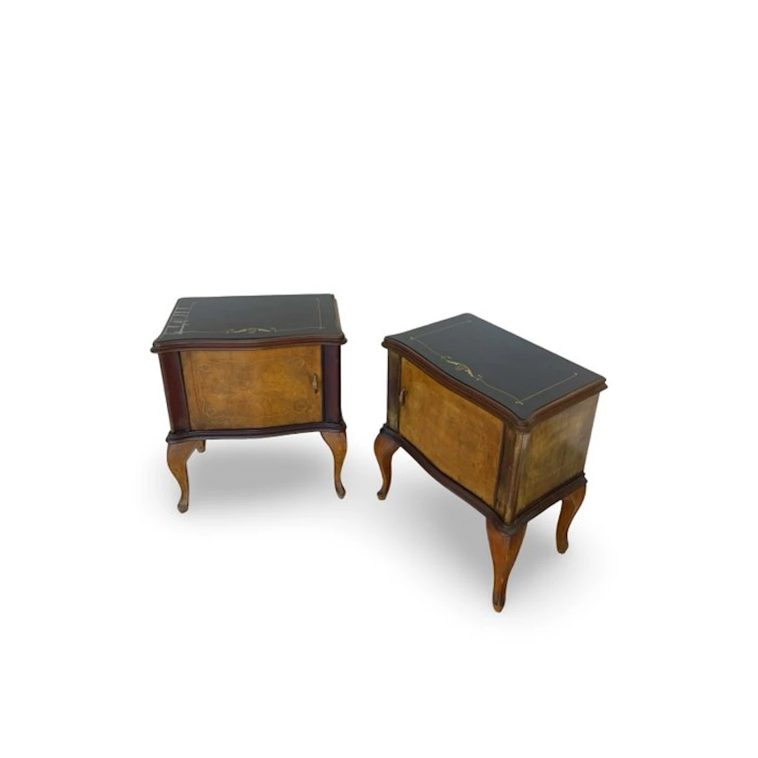Nightstand - Glass, Brass, Maple