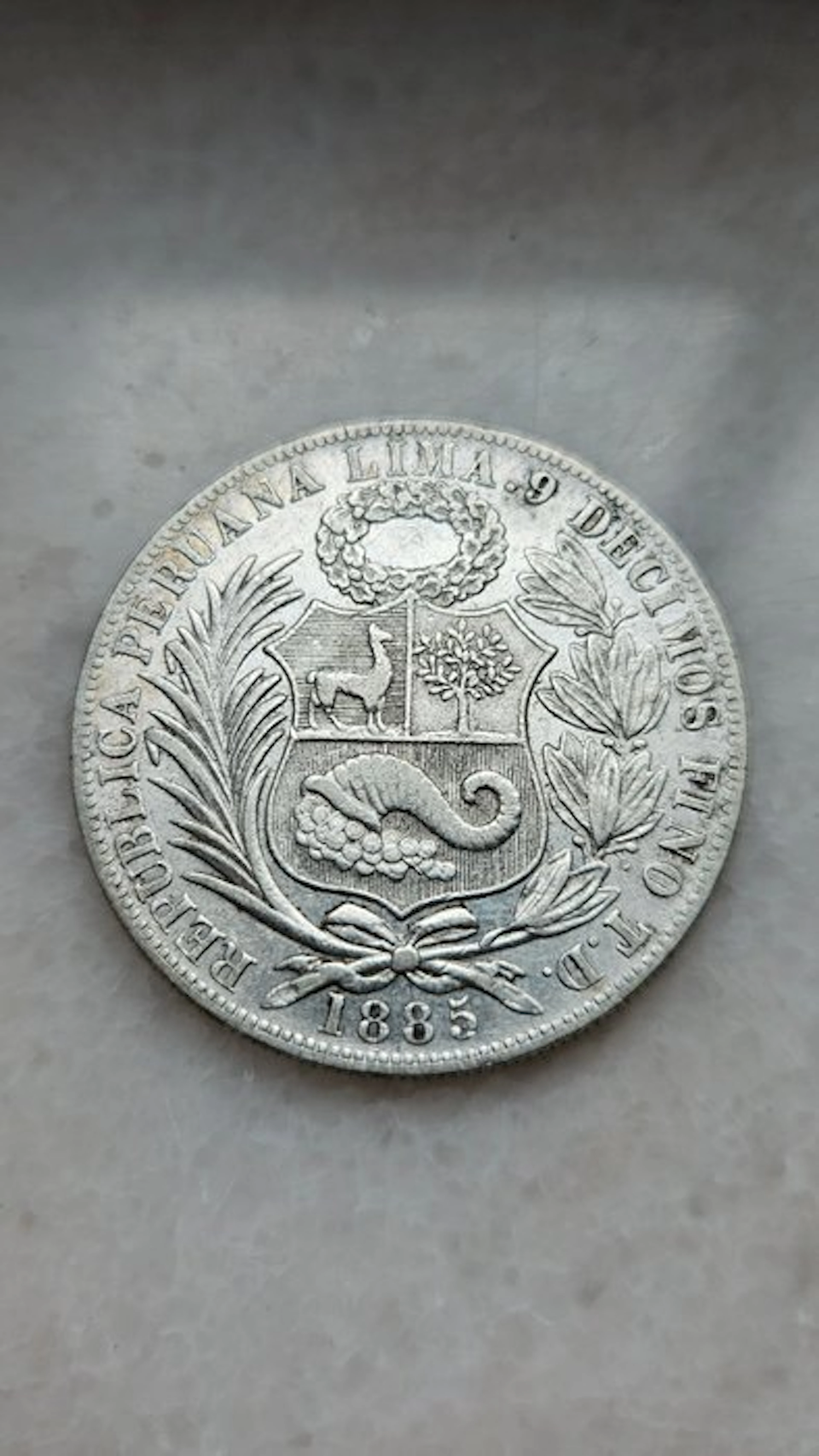 Peru. 1 Sol 1885 (No reserve price)