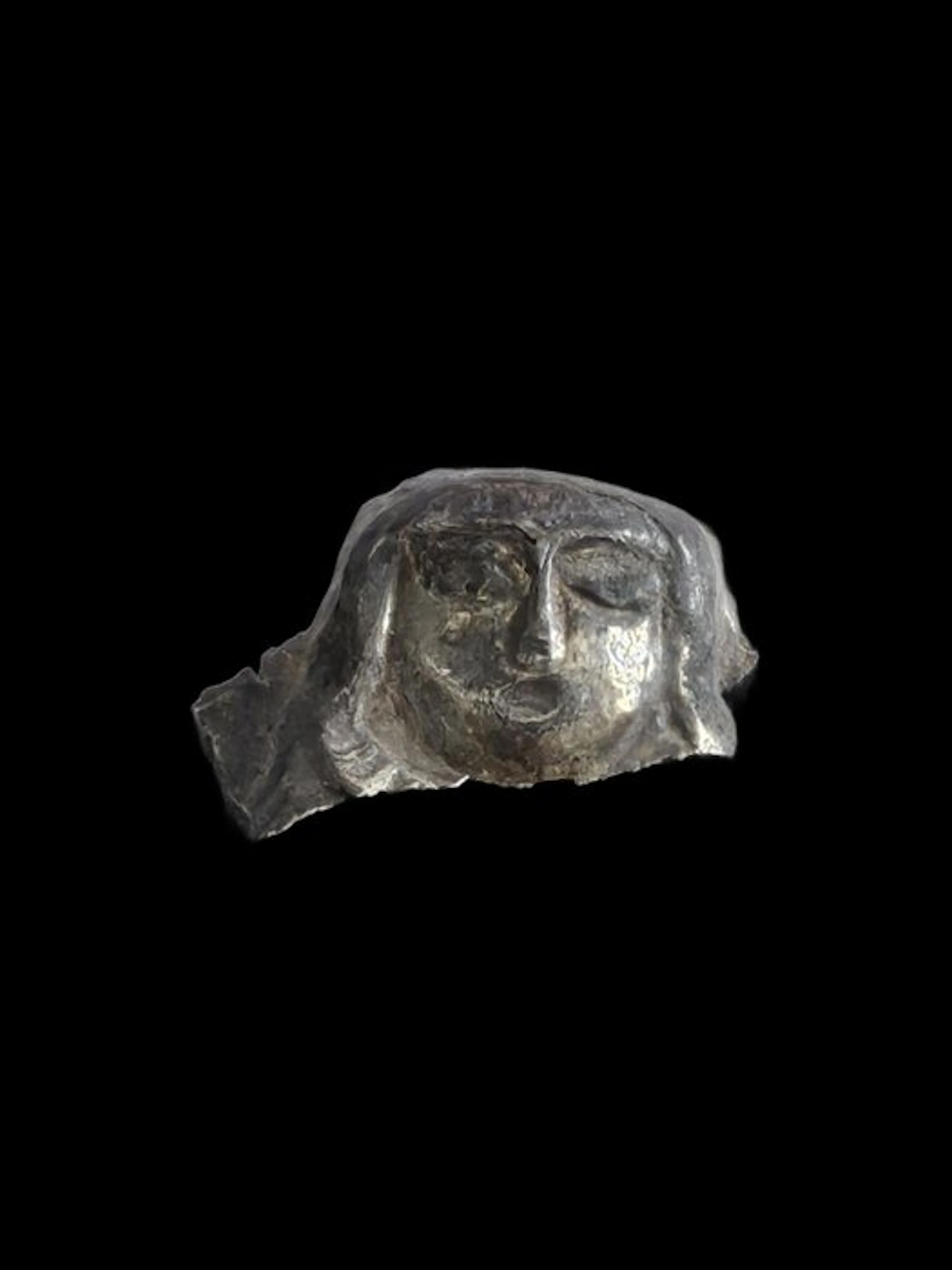 Ancient Roman Silver Mask Appliqué