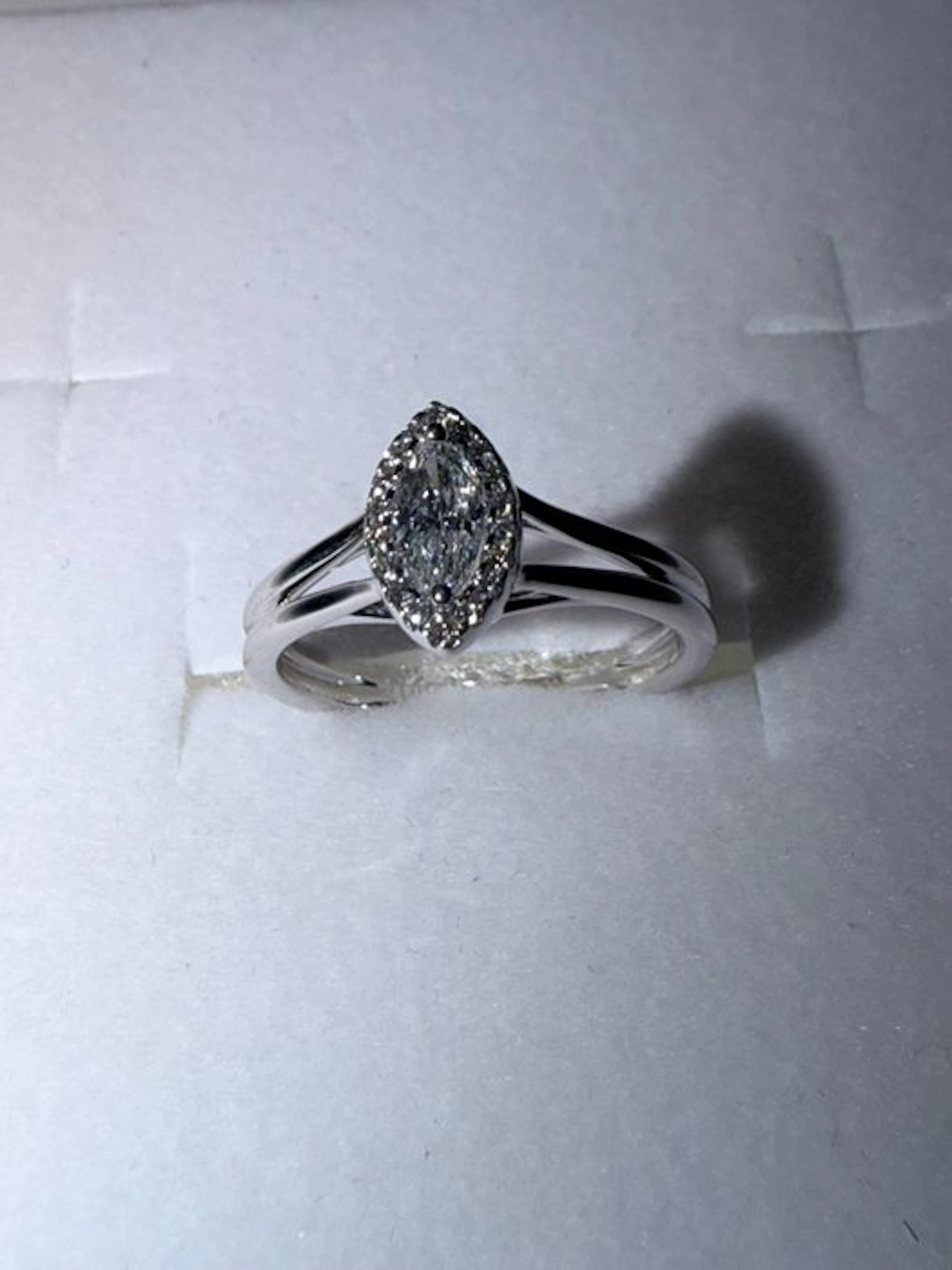 Ring - 18 kt. White gold - 0.30ct. tw. Diamond (Natural) - Diamond