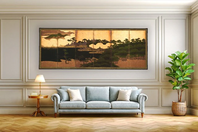 Folding screen 屏風 (byôbu) - Gold leaf