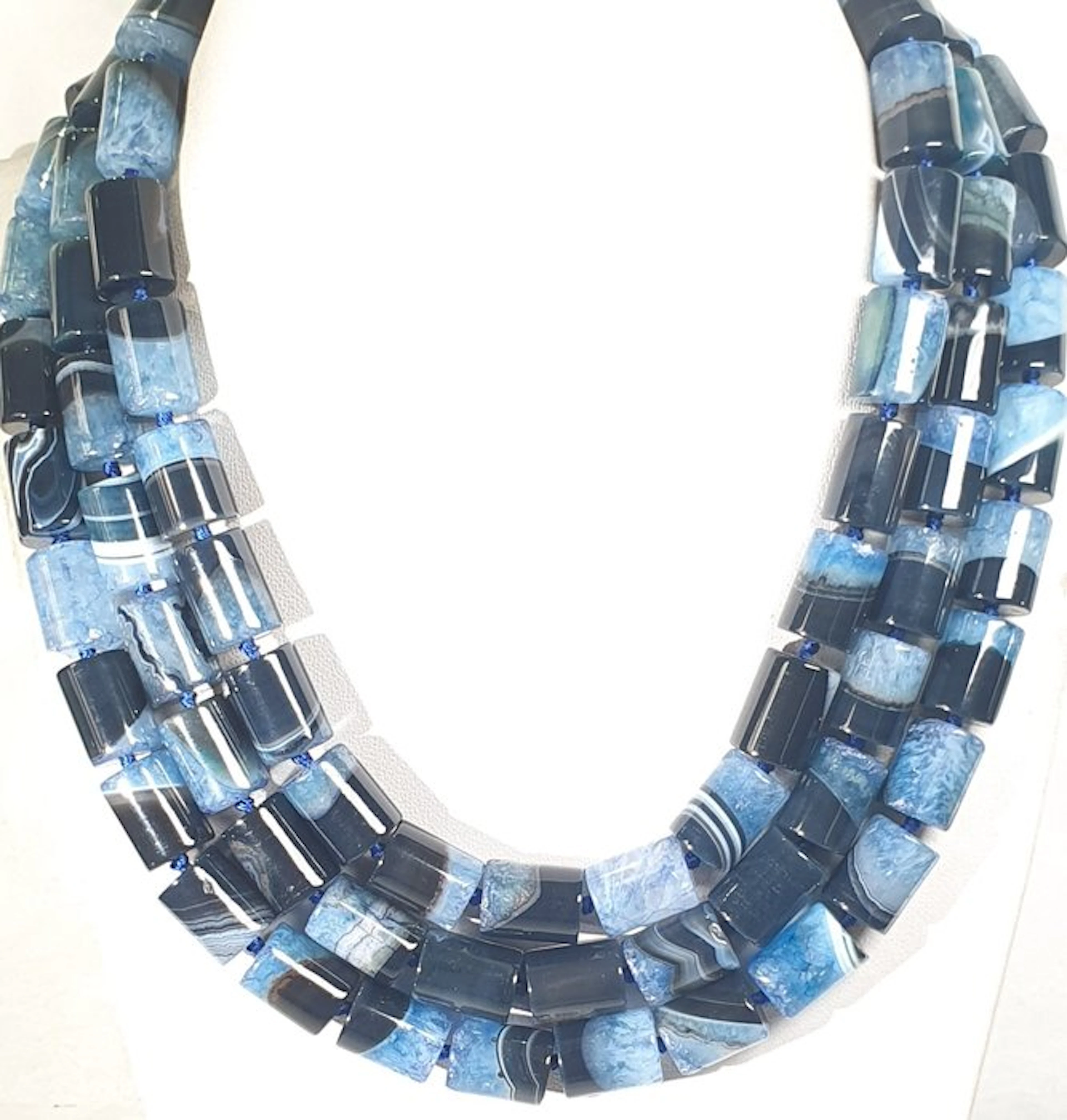 Blue and Black Agates - NEW ARRIVAL - Balance emotions...