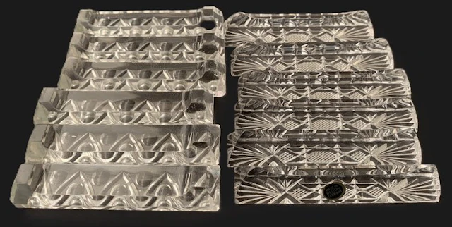 Knife rest (12) - crystal glass - 2x6 measuring sleepers