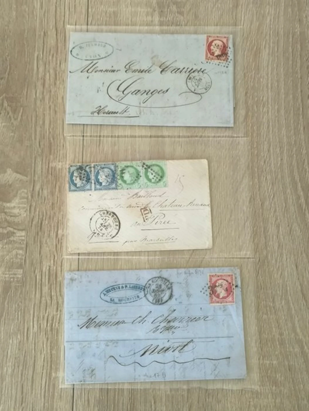 France 1853/1874 - France 1857/1874 - Classic trio: Maritime Post