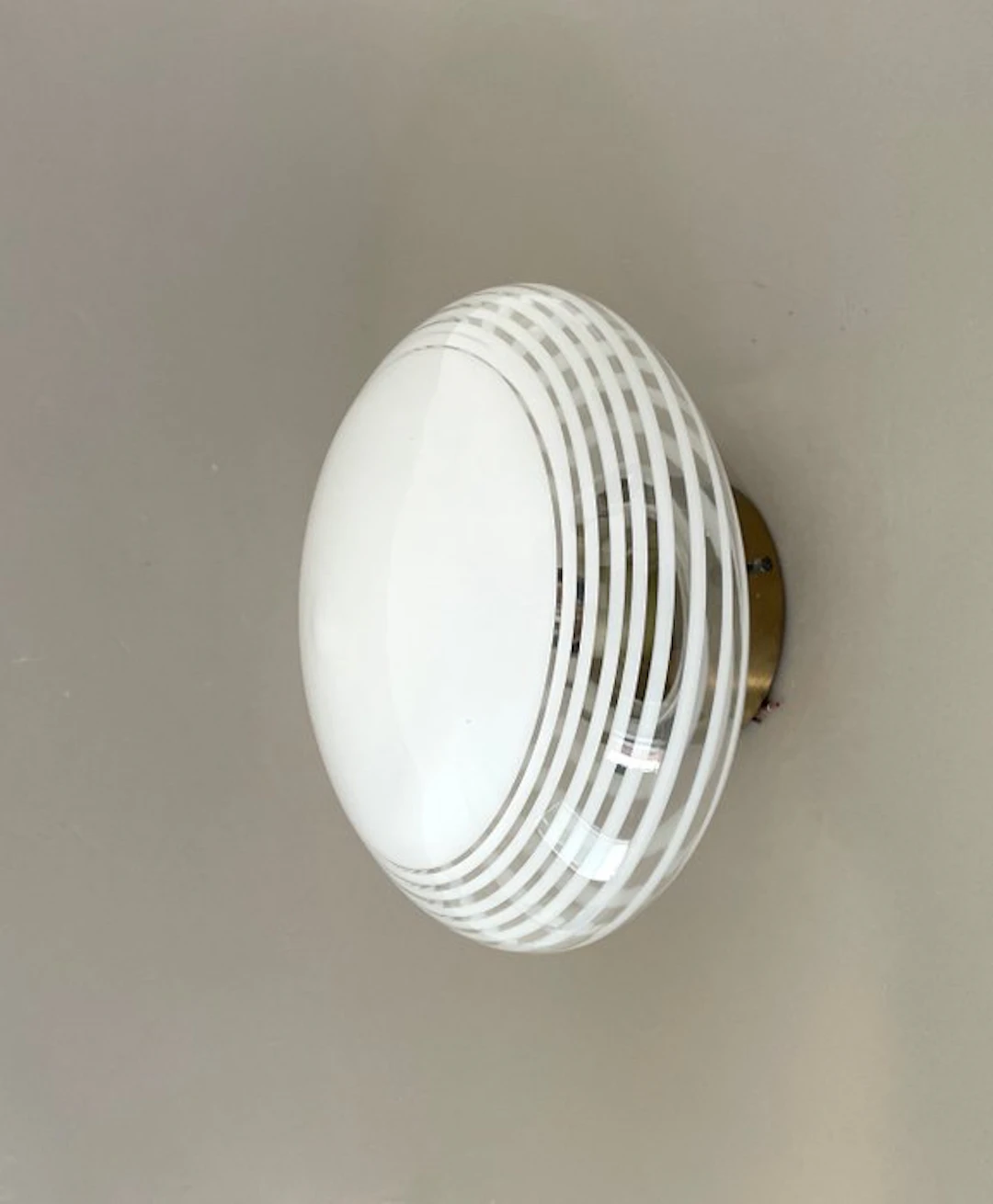 Ceiling lamp - Canne swirl vintage 70s - Murano glass