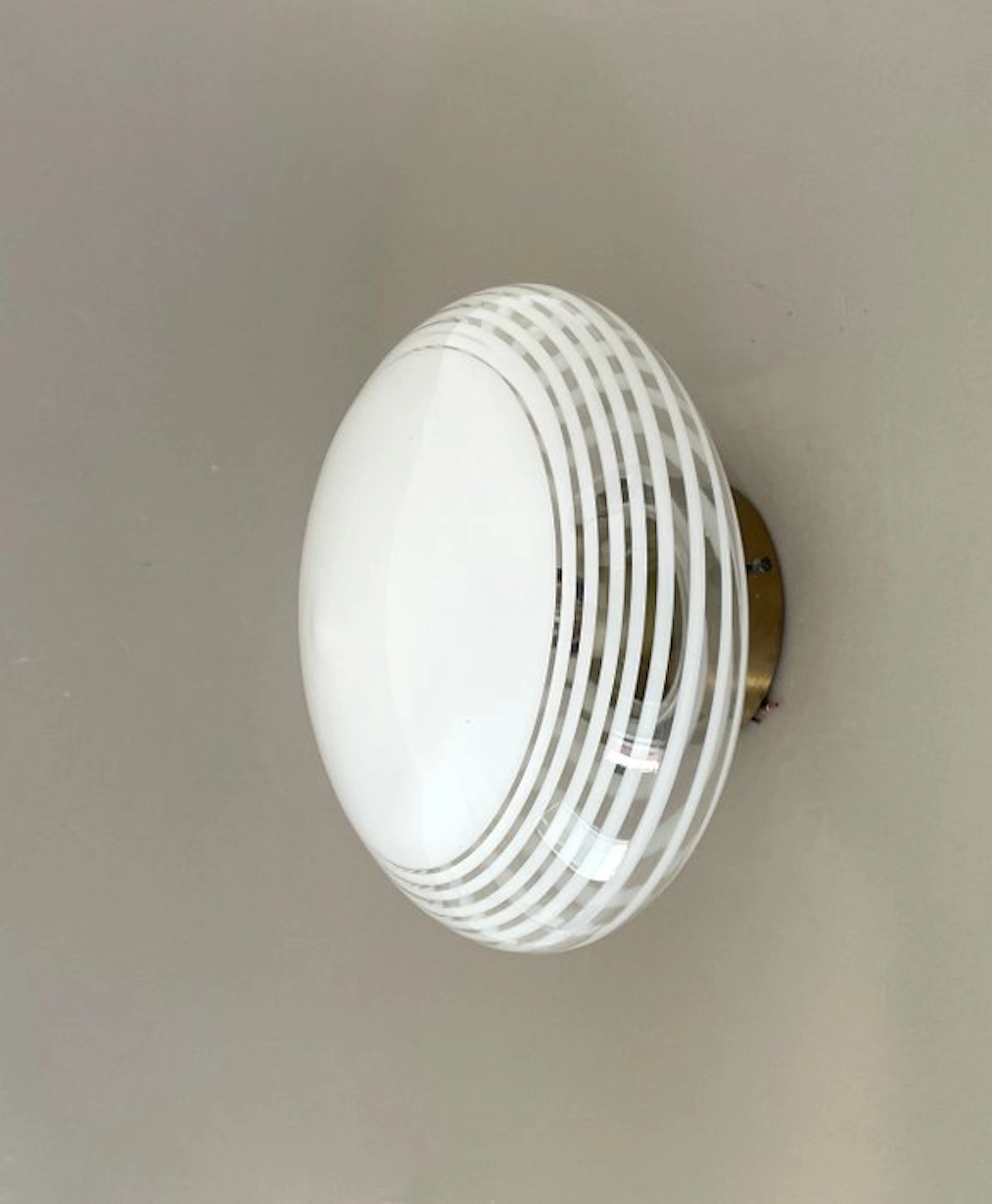 Ceiling lamp - Canne swirl vintage 70s - Murano glass