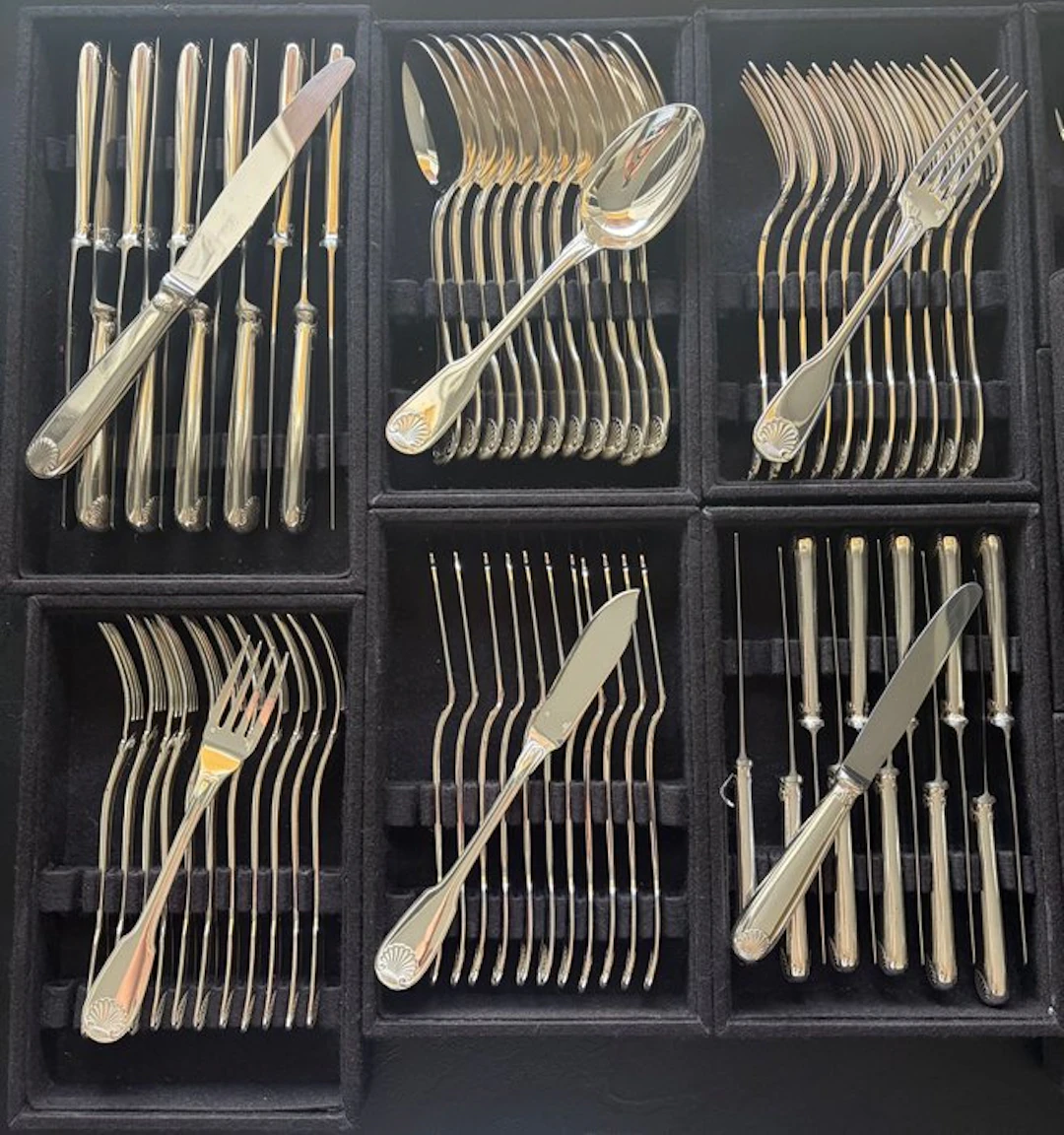 Christofle - Cutlery set for 12 (125) - Vendome - Silverplated