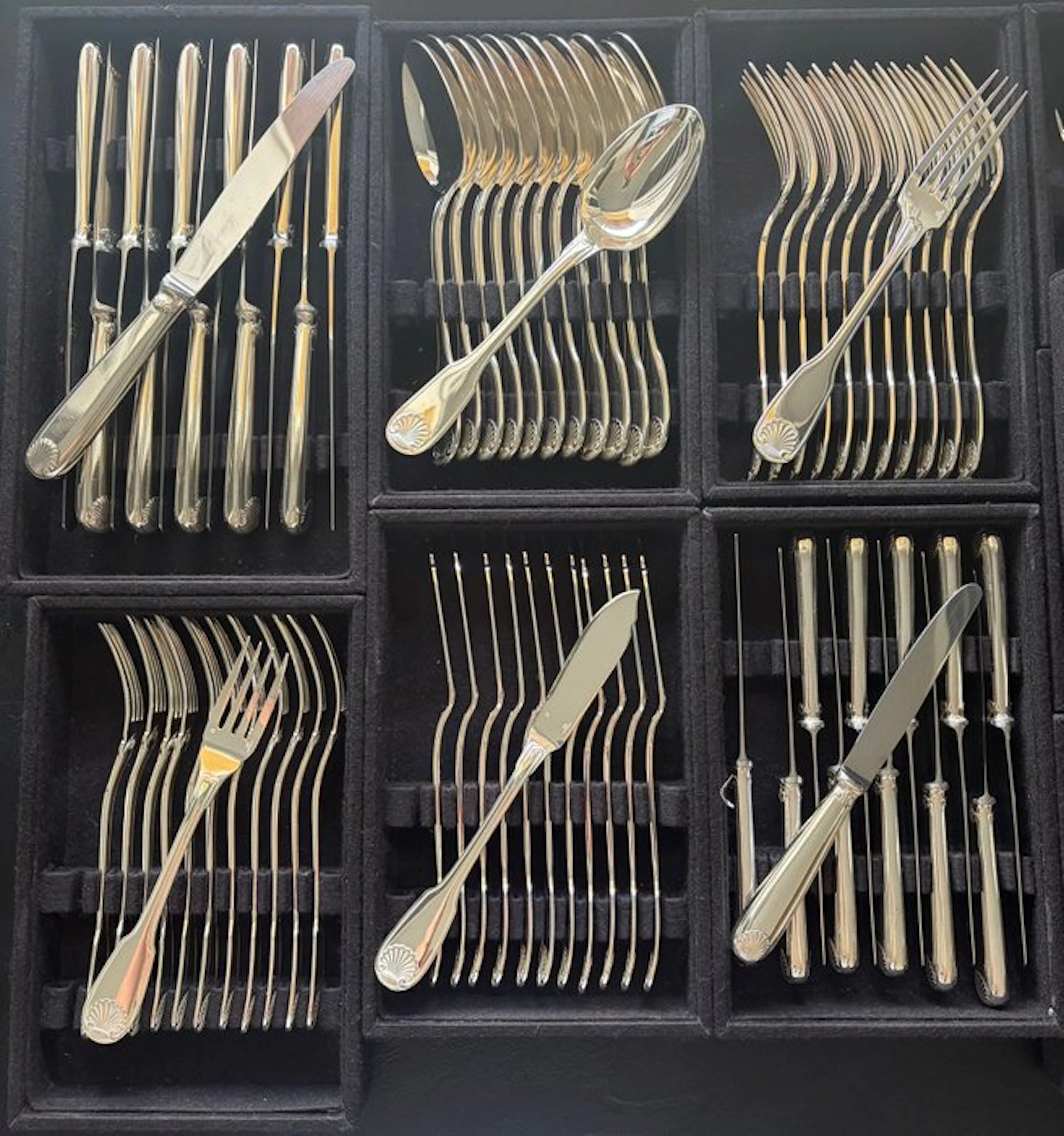 Christofle - Cutlery set for 12 (125) - Vendome - Silverplated