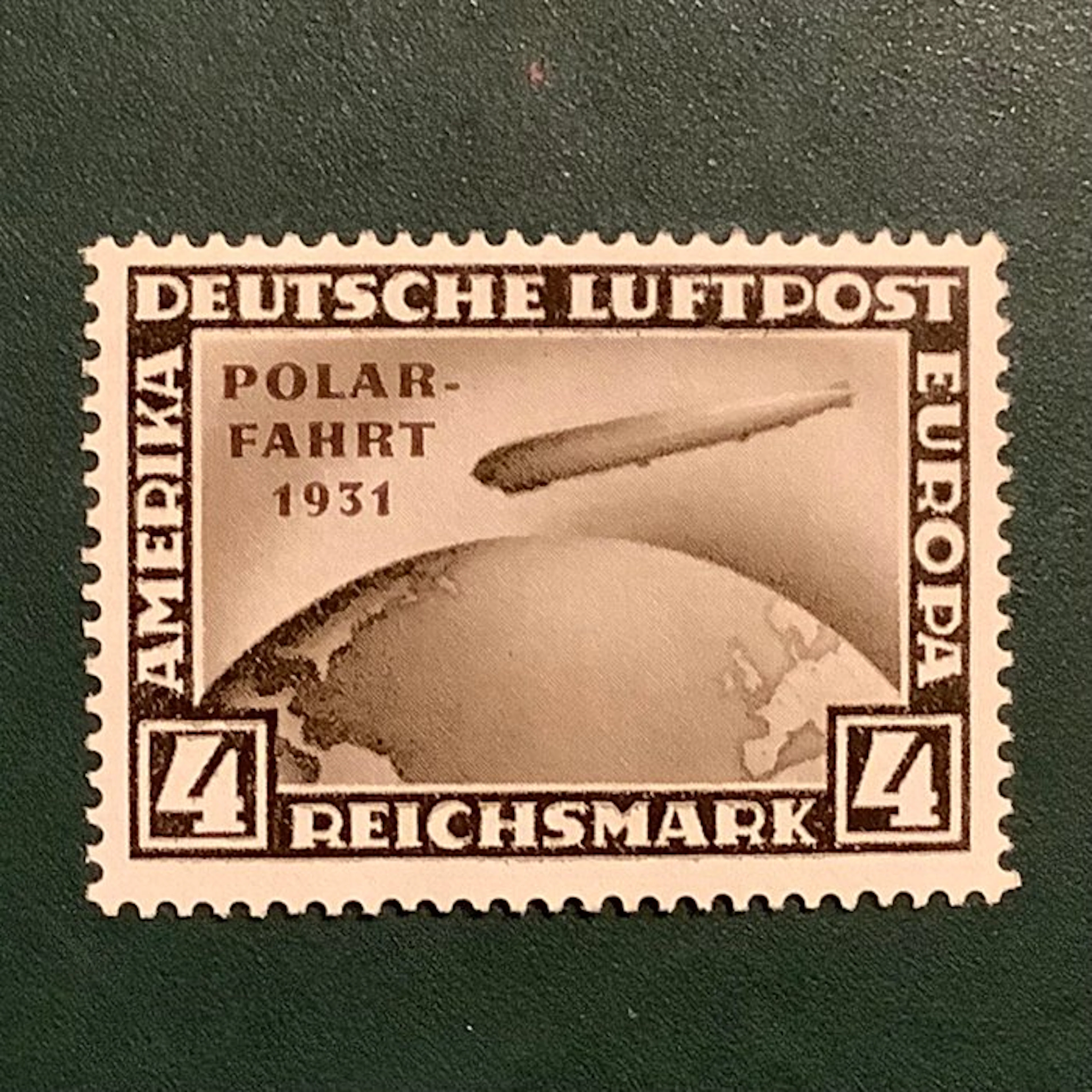German Empire 1931 - 4 Mark Polar Trip - MH - Michel 458