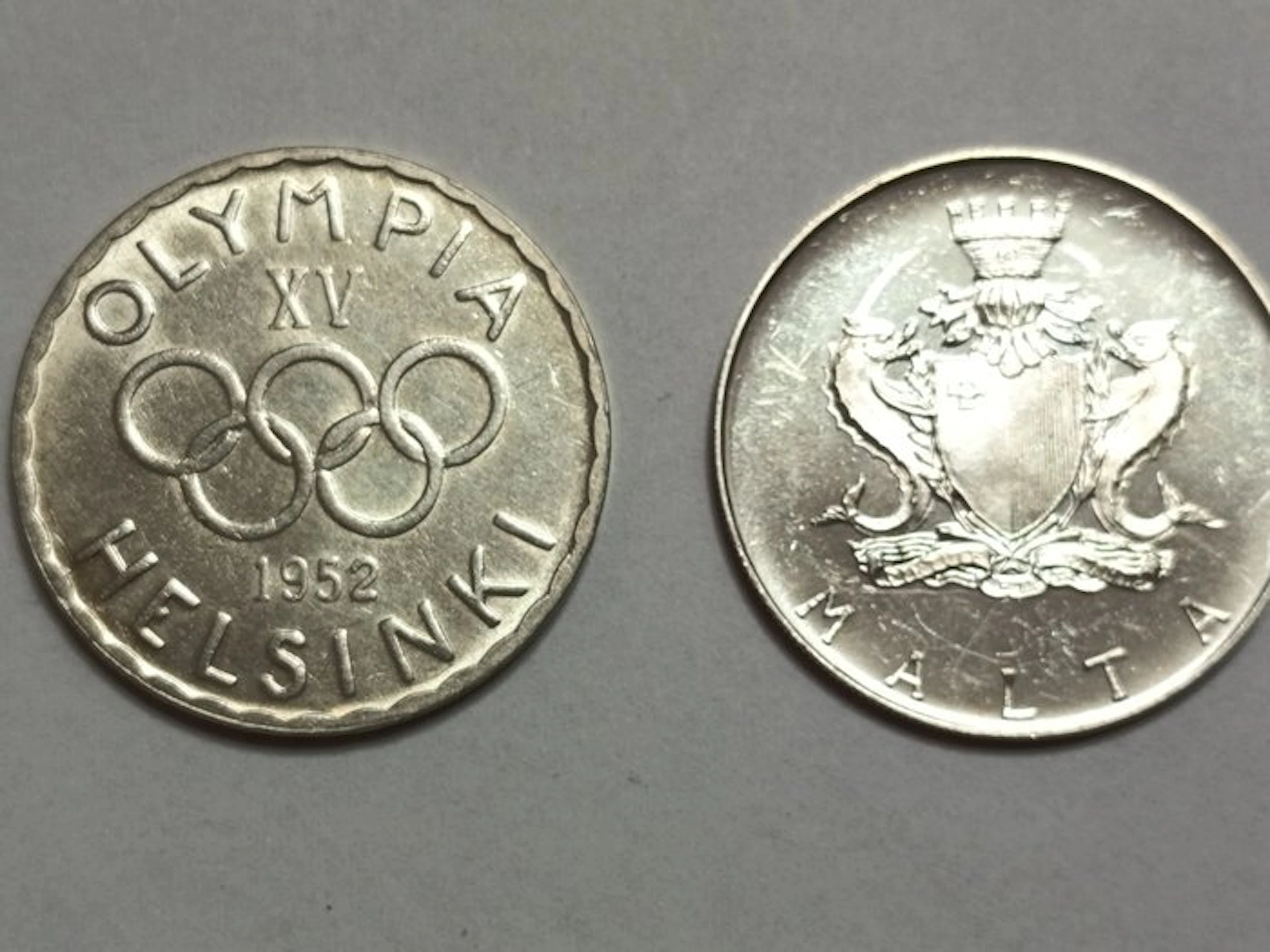 Malta, Finland. 1952/1972, Lotto 2 monete argento (No reserve price)