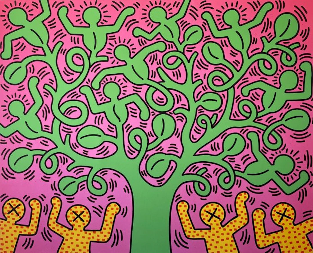 Keith Haring - Untitled (Tree of Life) - Artestar licensed print - 62x52 - COA