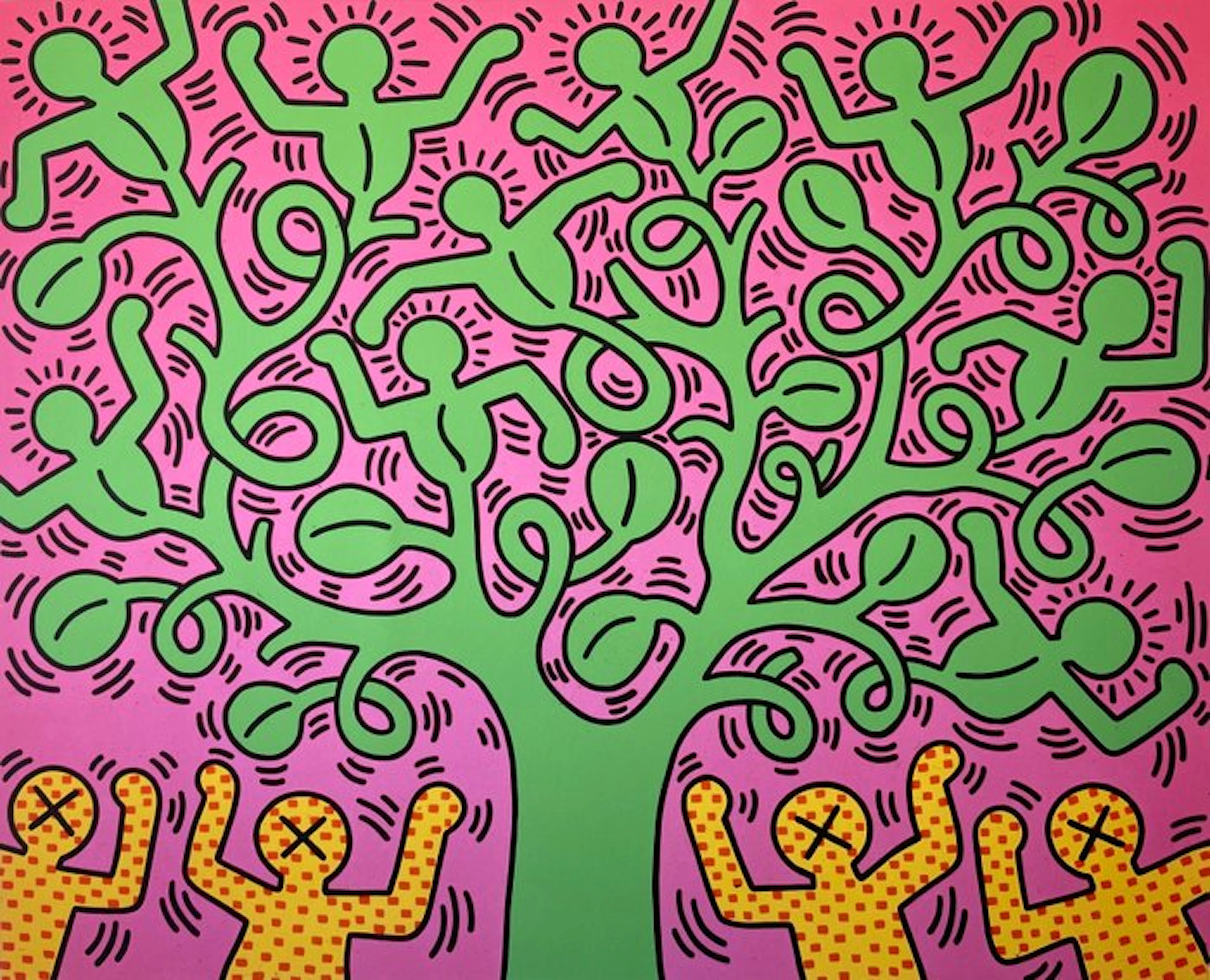 Keith Haring - Untitled (Tree of Life) - Artestar licensed print - COA