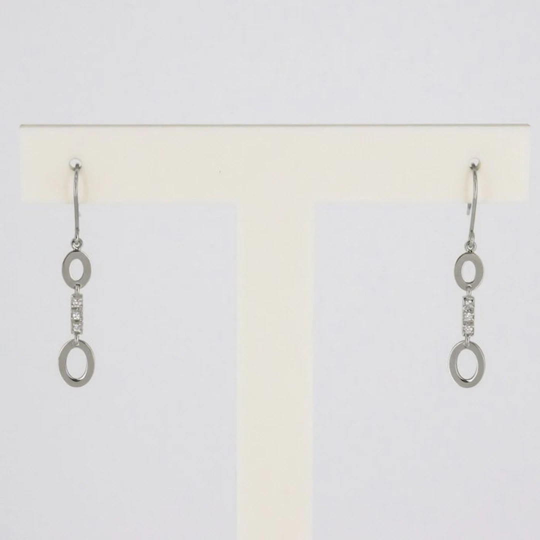 Earrings - 18 kt. White gold Diamond (Natural)