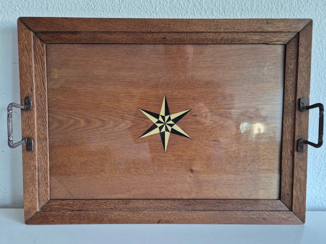 Tray - Oak - Art Deco style