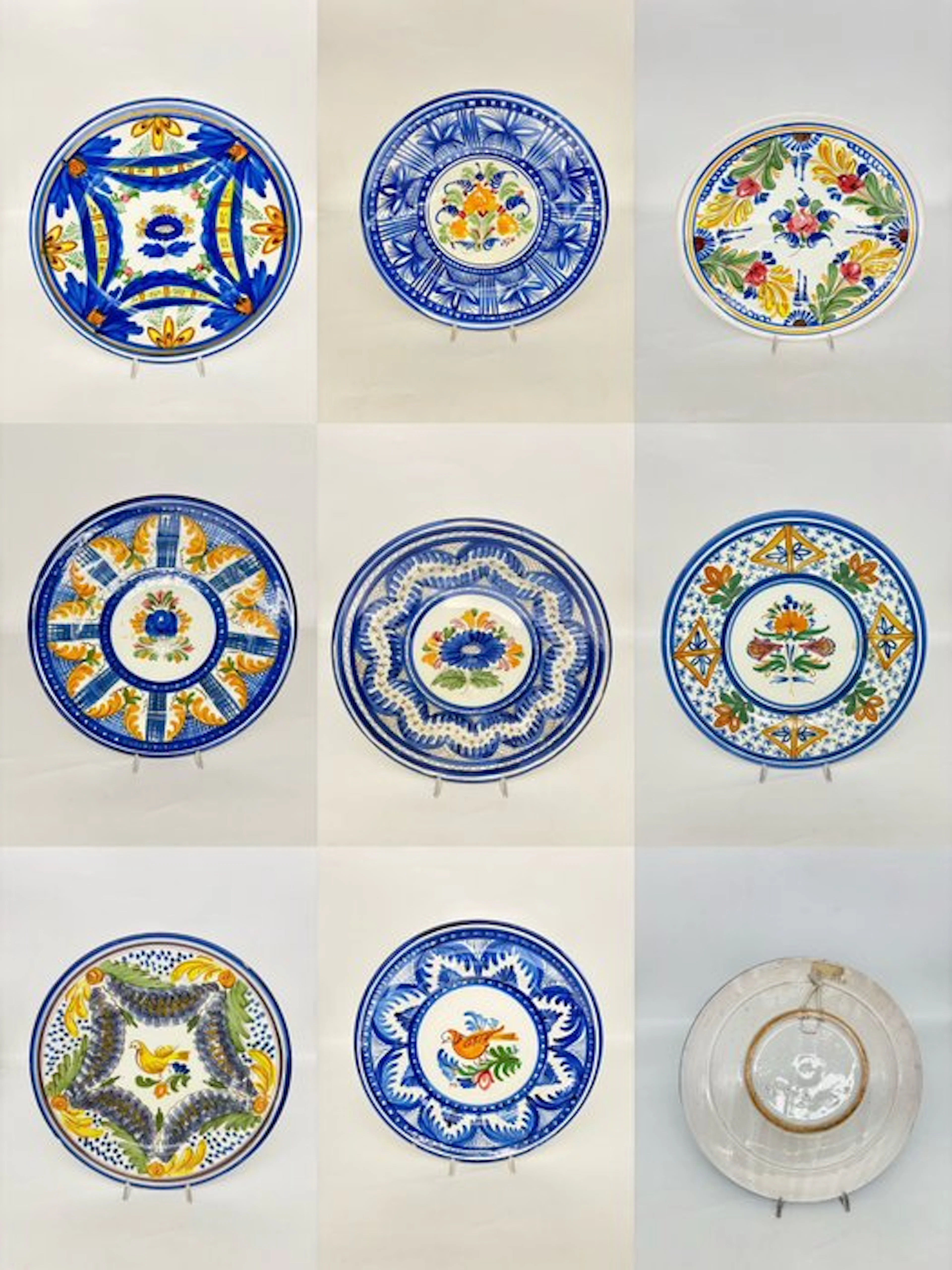 Manises - Dish (8) - Majolica - Lot of 8 plates
