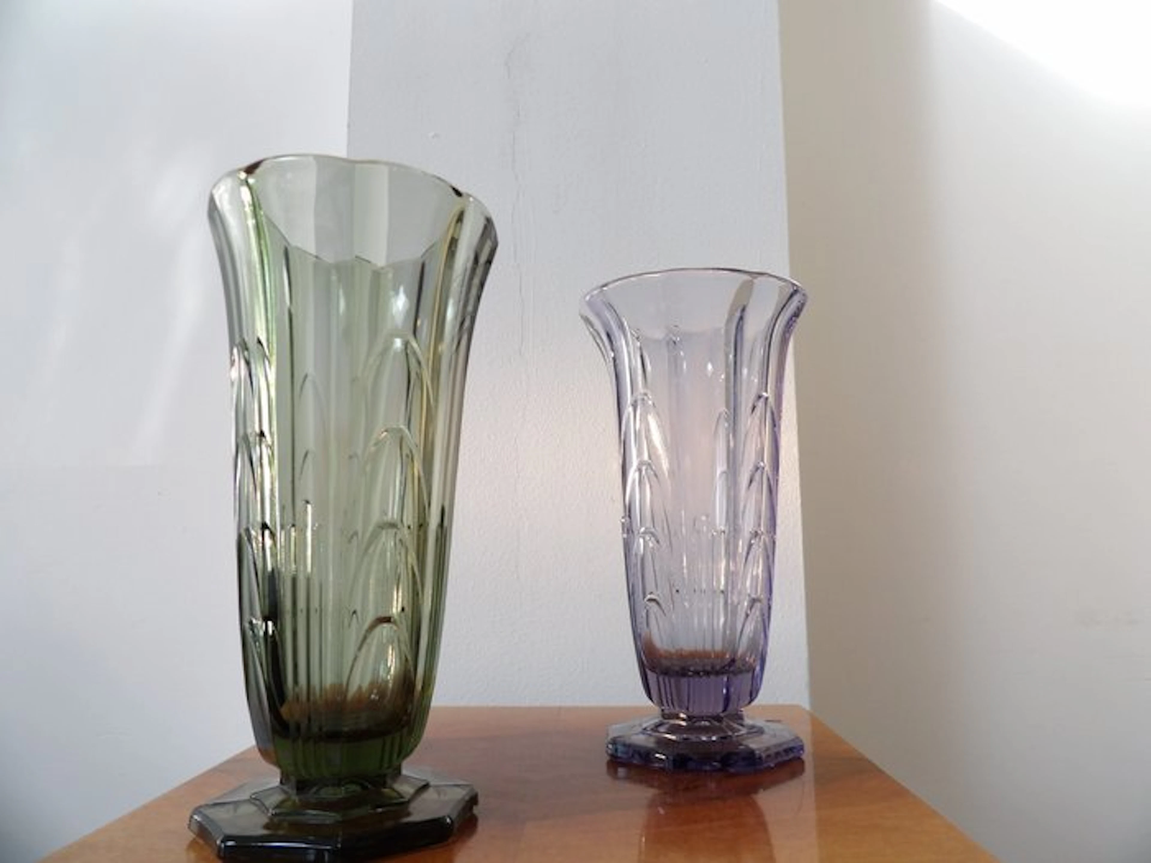 Val Saint Lambert - Charles Graffart - Vase (2) - Machiavelli - Glass