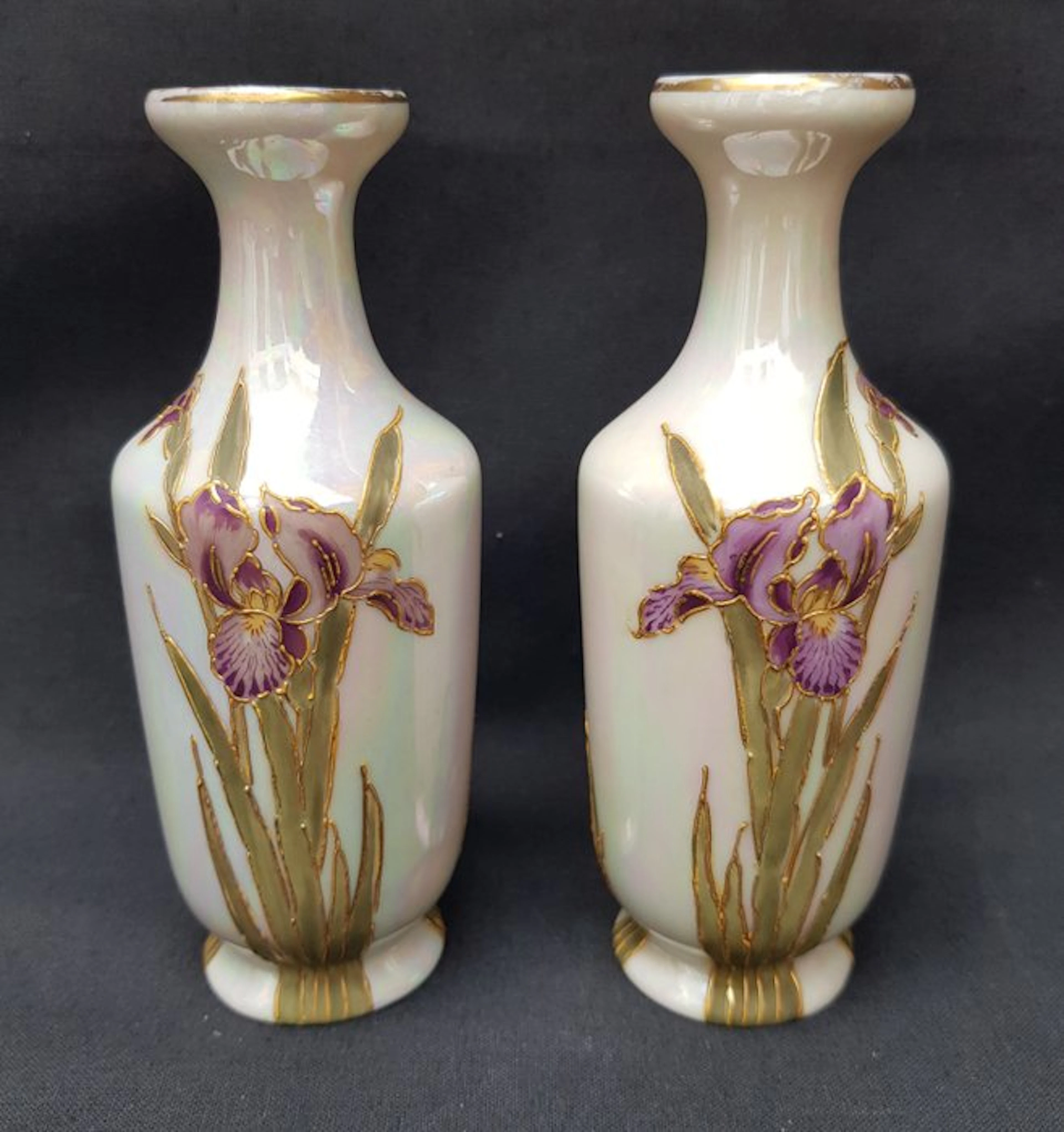 Heubach Gebrüder - Vase (2) - Art Nouveau Vases - Porcelain