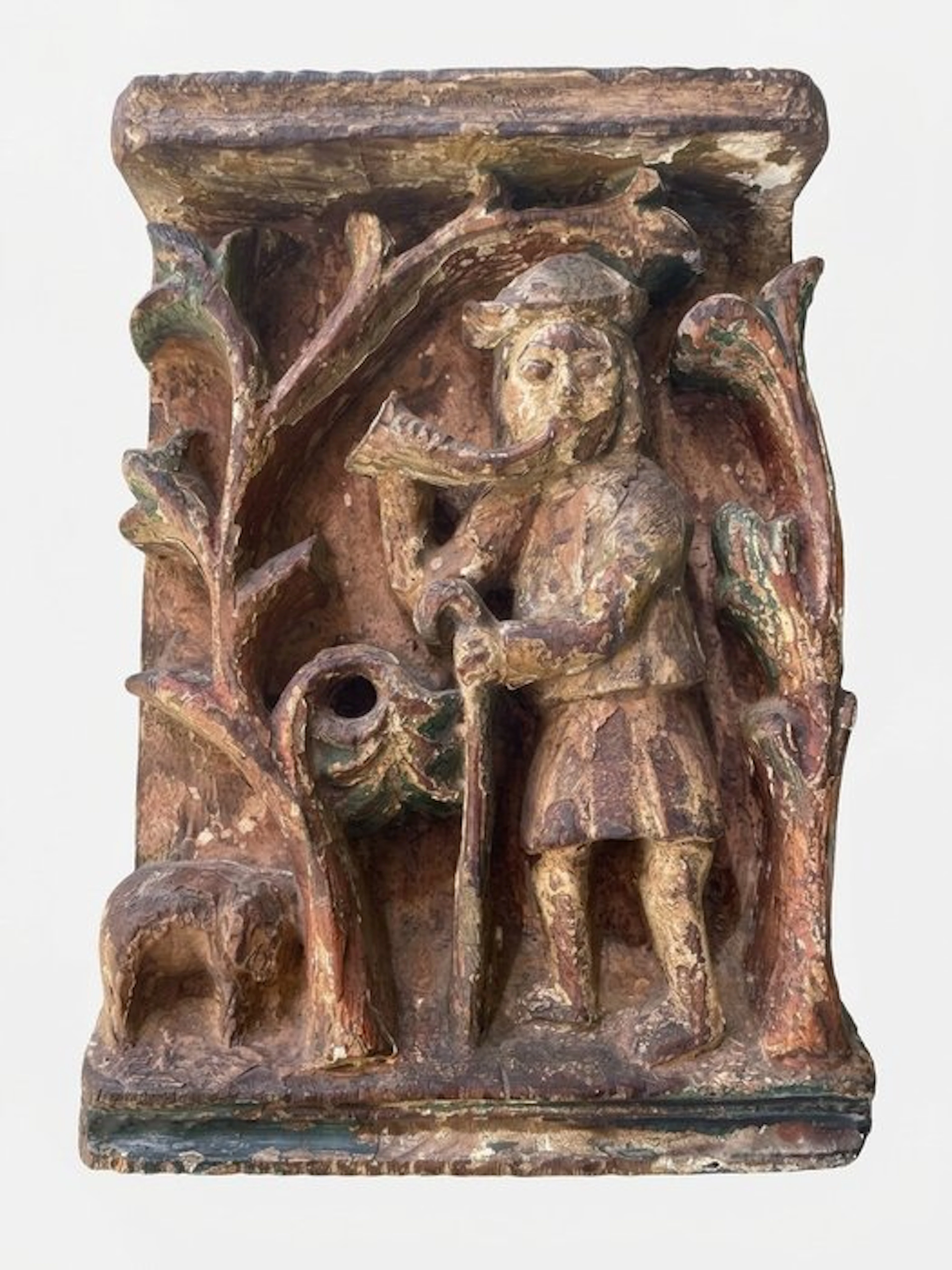 Christian objects - Polychrome wood - 1850-1900 - Announcement to the shepherds