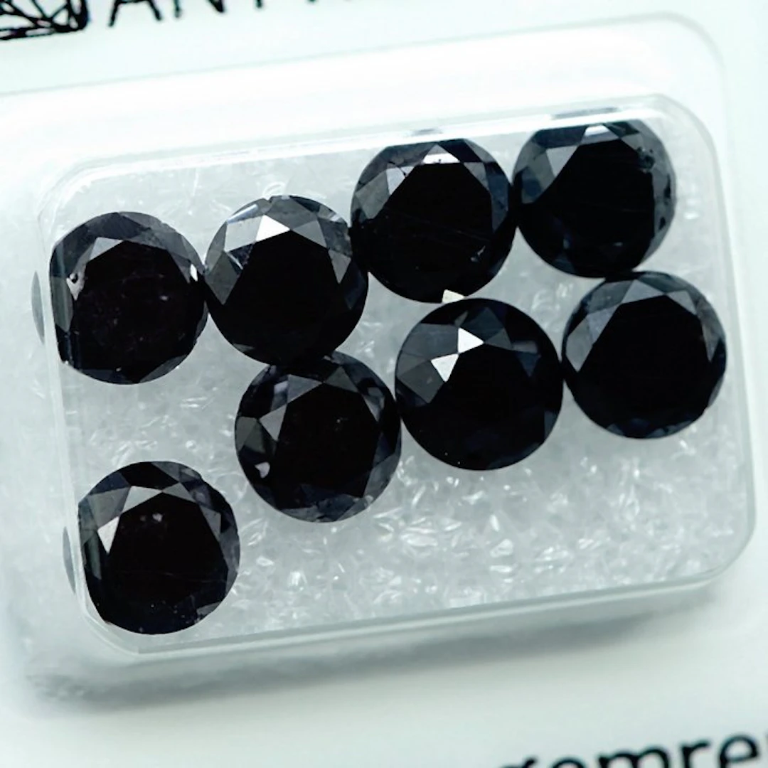 8 pcs Diamond (Colour-treated) - 6.54 ct - Round - Fancy...